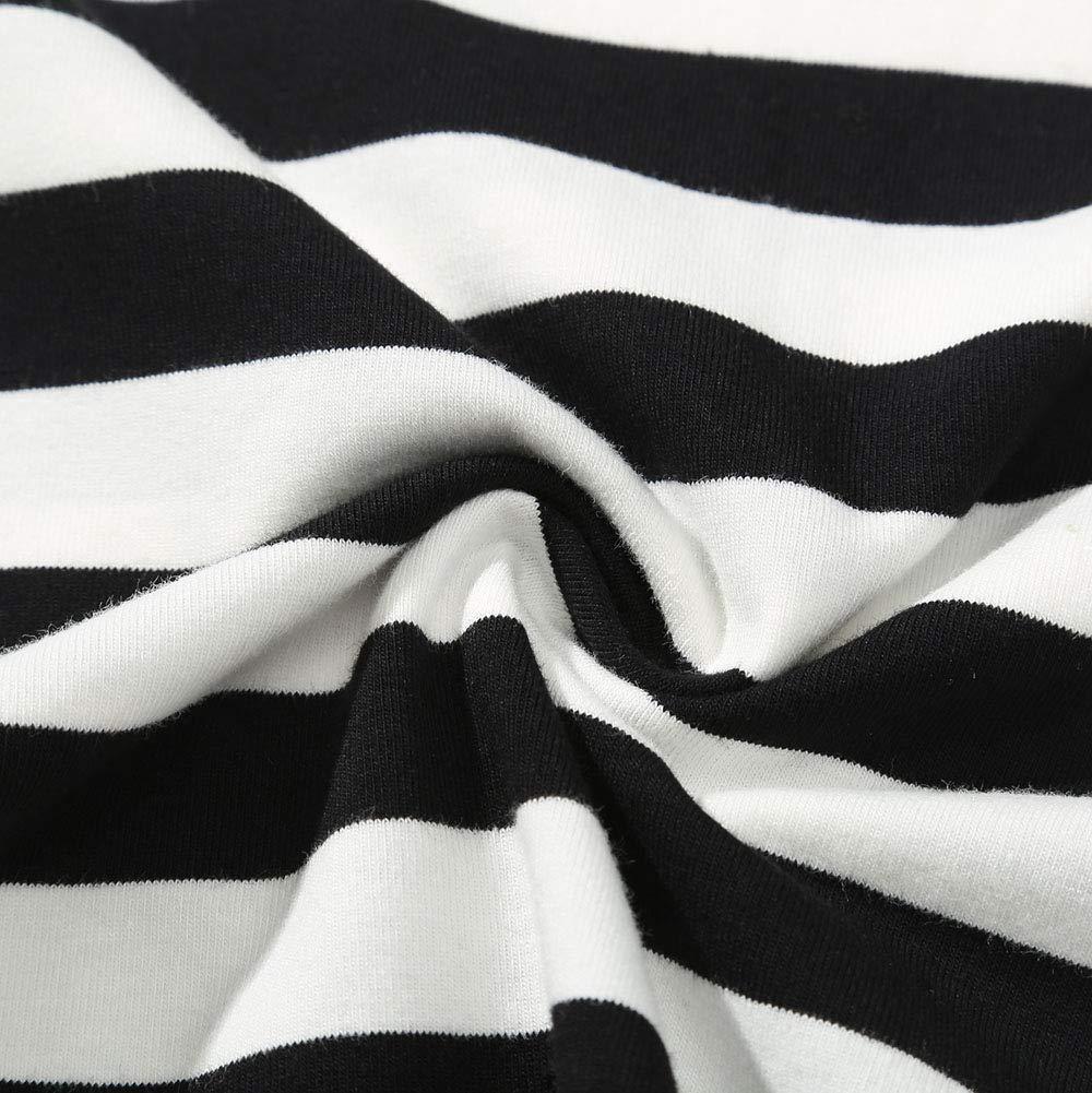 GRANDWISH Boys Black and White Striped T-Shirt, Short Sleeve Crewneck Tees Top Shirt Size 3T