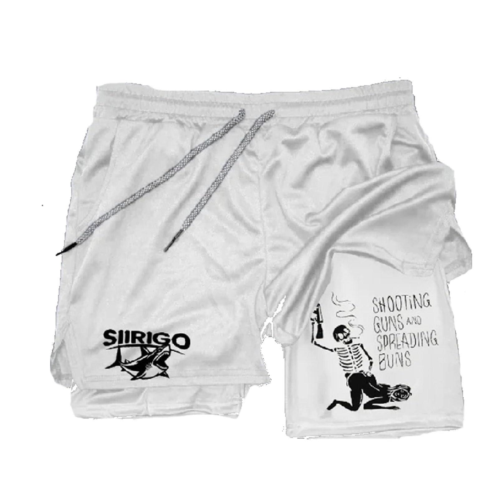 NineFit Basics NineFit Basics Siirigo Shorts Men, Sexy Boobs Graphic Print Gym Performance Shorts, Running Shorts with Phone Pocket (M,E-3), Medium