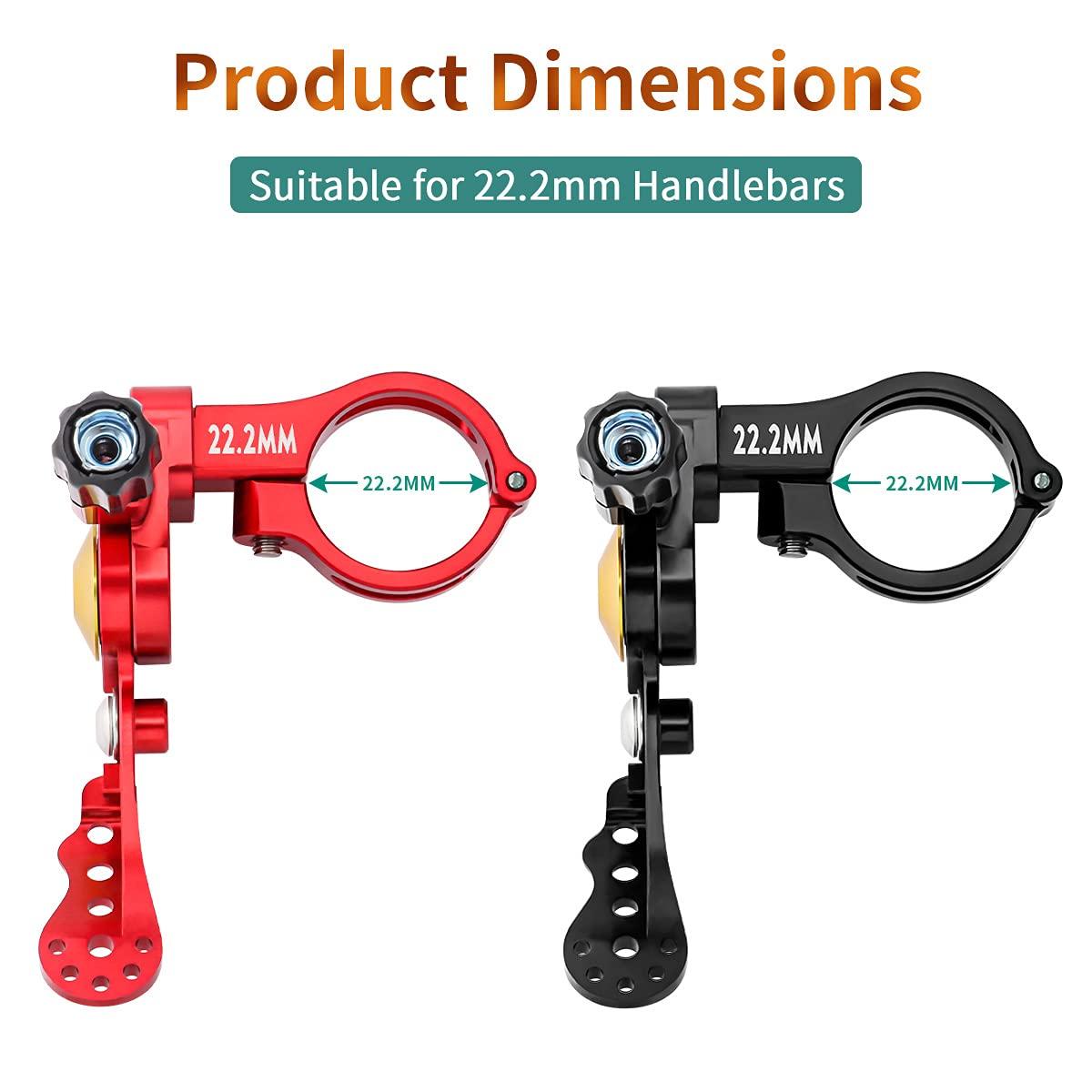 MUQZI MUQZI Dropper Post Lever, Bike Seatpost Dropper Remote Lever Shifter Adjustable Control Remote for 22.2mm Mountain Bike and Road Bicycle Handlebars, Red