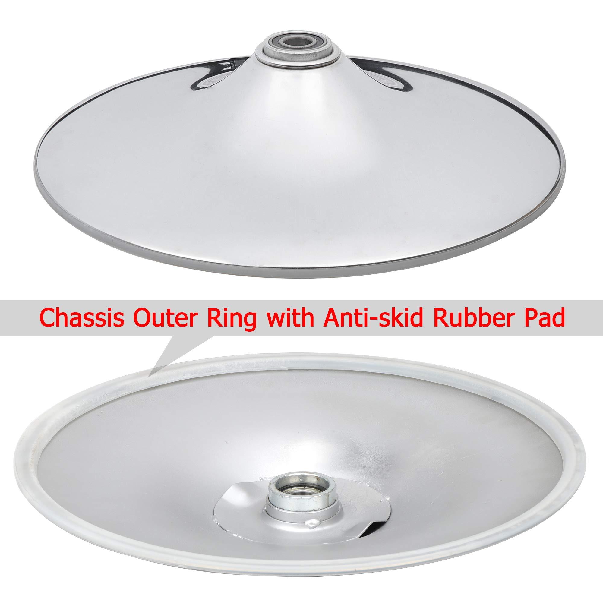 Saturnpower Saturnpower Stripper Pole Spinning Static Dance Pole 45 mm Portable Removable Dancing Pole Kit with Extension for Beginner Professional Exercise Club Party Pub Home Gym Fitness, Silver