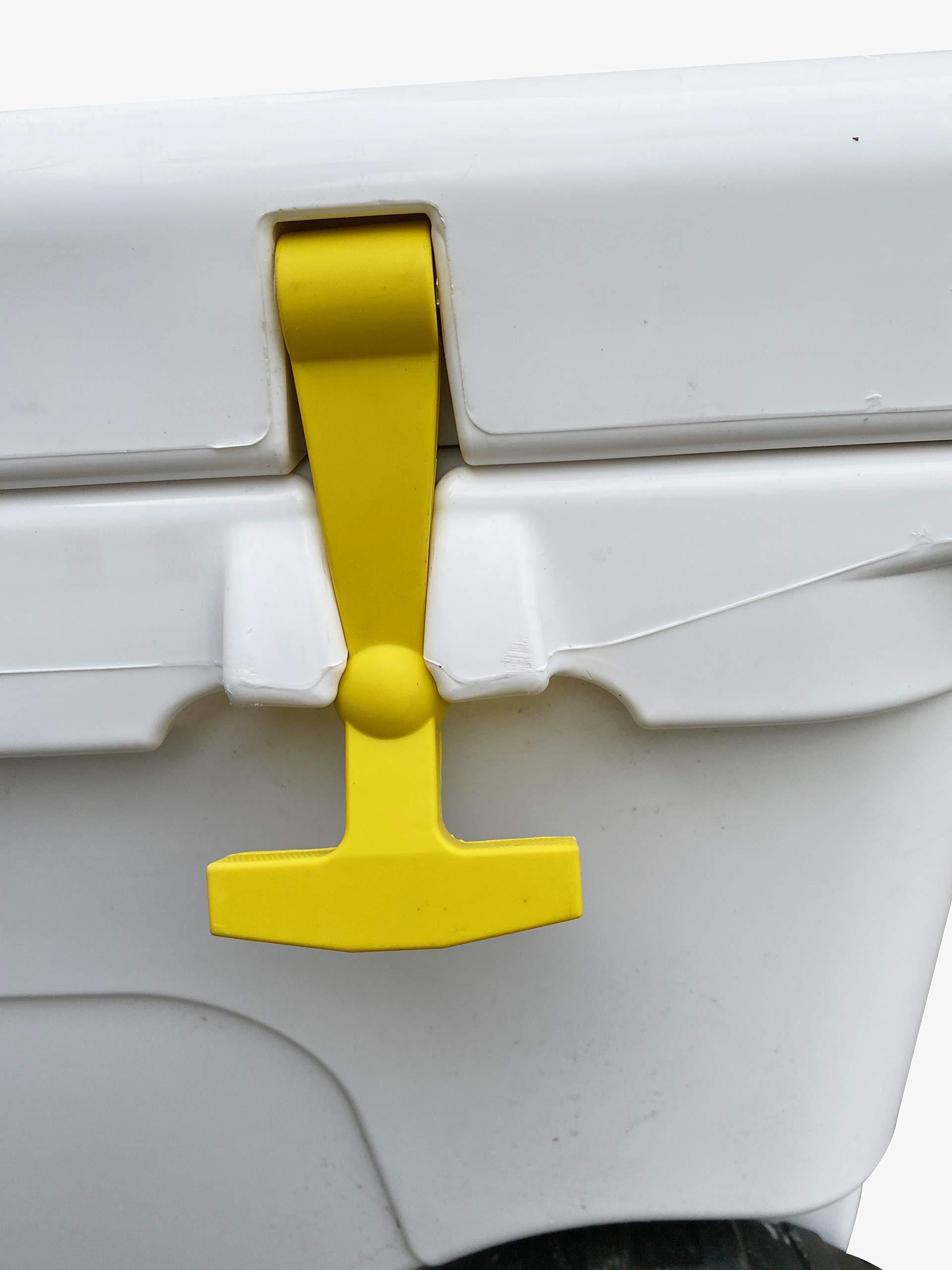 BEAST COOLER ACCESSORIES 2-Pack Replacement Lid Latches Compatible With Yeti and RTIC Hard Coolers, Designed and Manufactured - Larger, Ergonomically Improved Design That Fits all Yeti Tundra Coolers (Yellow)