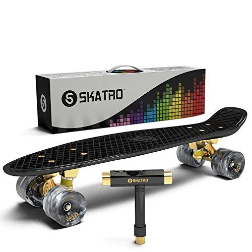 Skatro Skatro - Mini Cruiser Skateboard. 22x6inch Retro Style Plastic Board Comes Complete