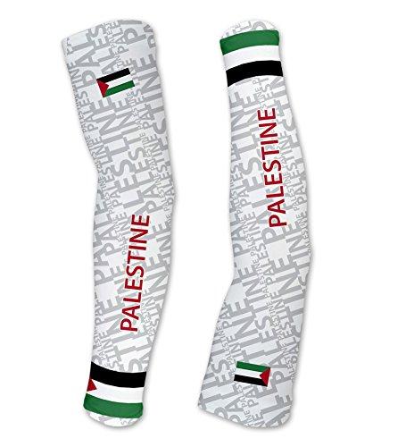 ScudoPro ScudoPro Palestine Compression Arm Sleeves UV Protection Unisex - Walking - Cycling - Running - Golf - Baseball - Basketball - Size 4XL