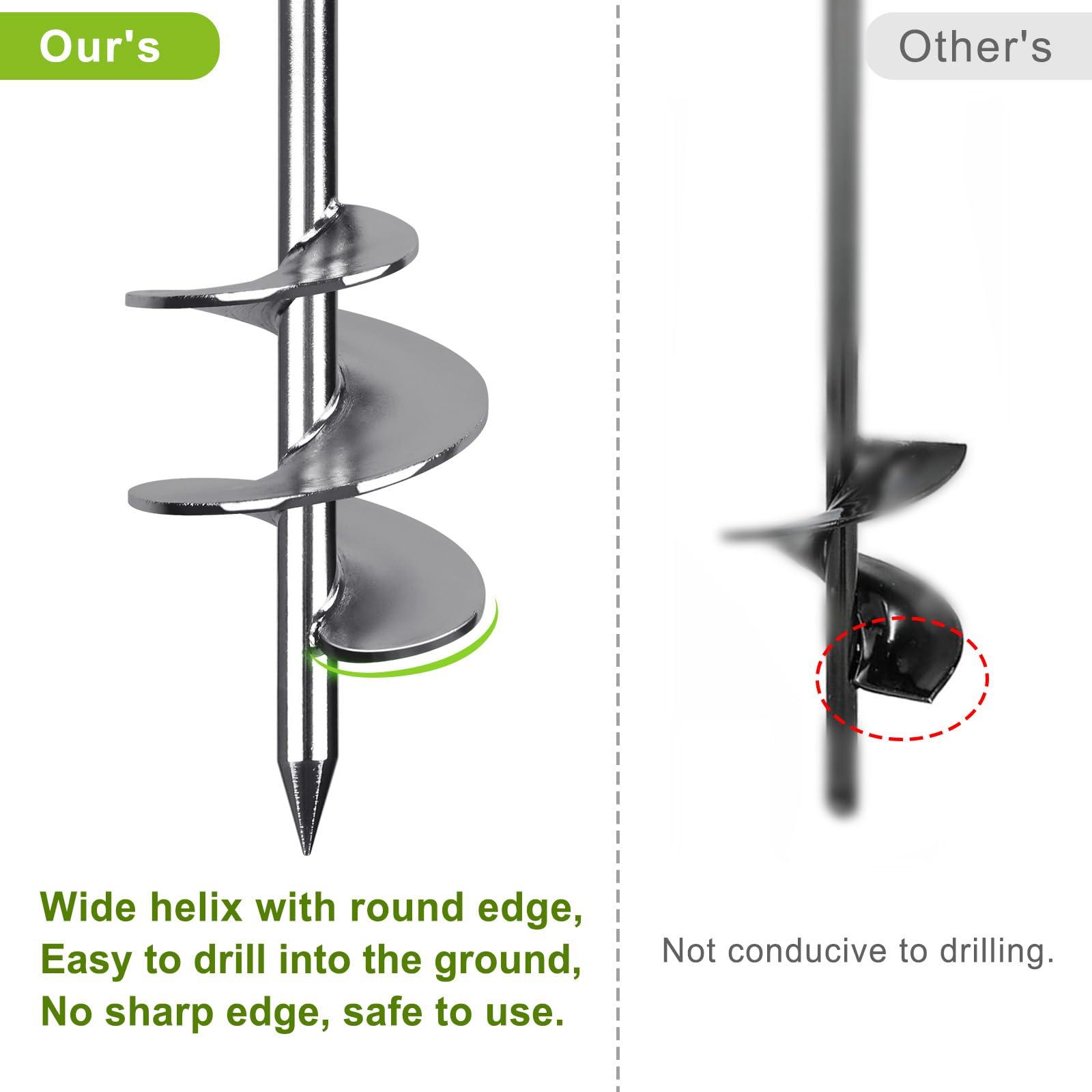 Insaga Insaga Multi-Purpose Ground Anchors, Fully Welded Trampoline Anchors, 16.5'' Mobile Home Anchors, Shed Anchor Kit for Trampoline, Swing Set, Carport,Play Ground, Set of 4