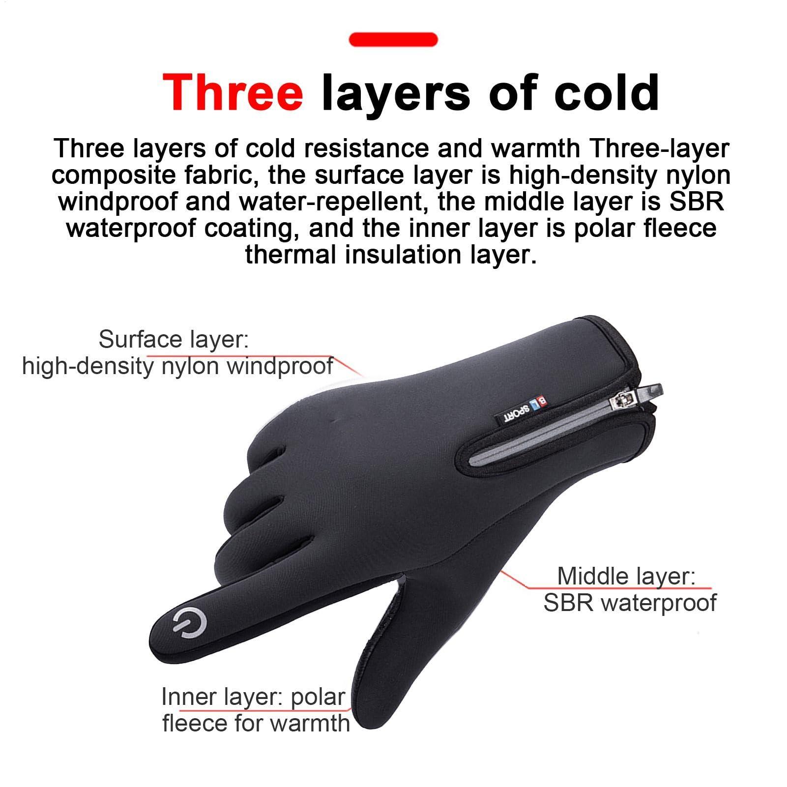 Generic Heated Gloves for Men Women, Rechargeable Heated Electric Gloves,Touch-Screen Ski Gloves - Windproof Snow Mittens Ski Gloves Winter Must Have for Women Men for Ski Riding