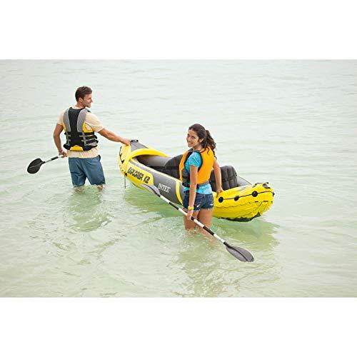Intex Intex Explorer K2 Yellow 2 Person Inflatable Kayak with Aluminum Oars & Air Pump