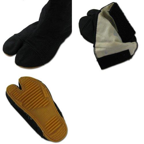 Rikio Ninja Shoes, Jikatabi, Rikkio Tabi Boots(US 5~12) Black/White!! +Travel Bag (US 12 (30cm), Black)