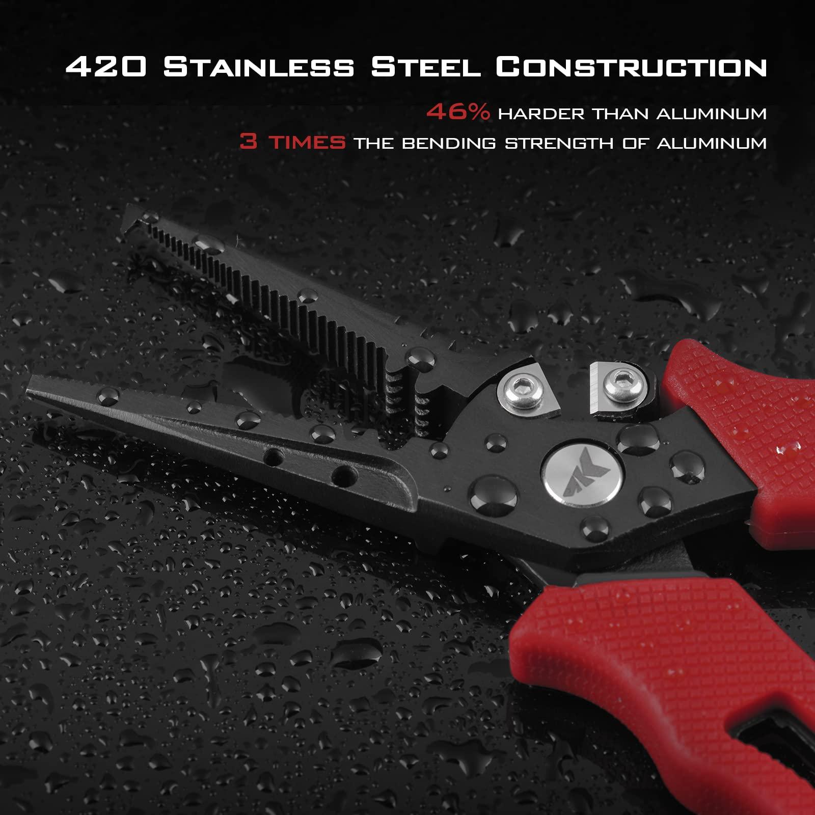 KastKing KastKing Cutthroat 7-inch Fishing Pliers, Saltwater Resistant 420 Stainless-Steel Fishing Tools, Comfortable and Slip Resistant Rubber Handle, Braided Line Cutter, Hook Remover, Crimper and Sheath