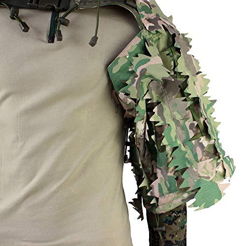 ROCOTACTICAL ROCOTACTICAL Sniper Ghillie Viper Hood with 3D Laser-Cut Leaves, Tactical Ghillie Suit Foundation for Wargame, Hunting, Airsoft, Sniper Coat