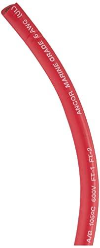 Ancor Ancor 112505 Tinned Copper Wire, 6 AWG (13mm2), Red - 50ft