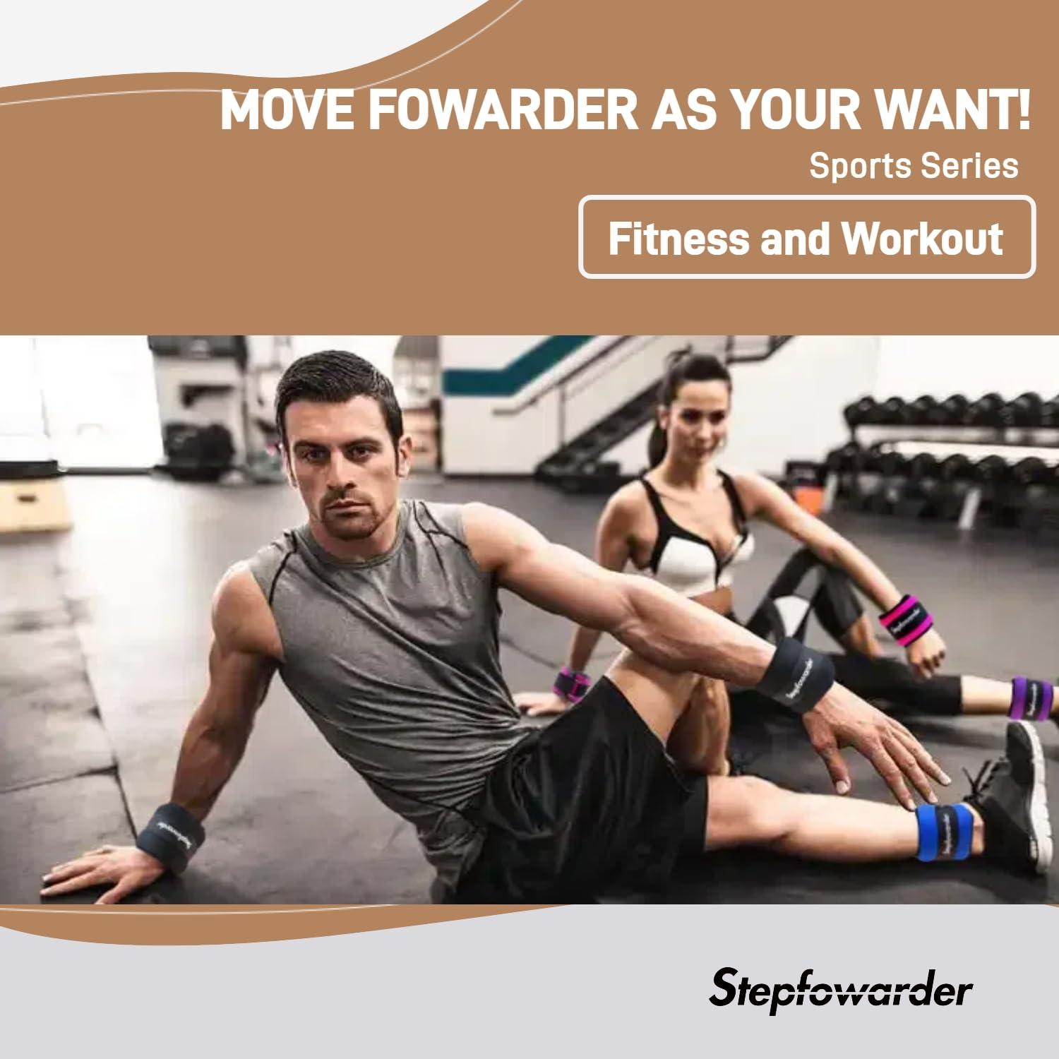 Stepfowarder Stepfowarder 1-4 Lbs Ankle/Wrist Weights (a Pair), Optional Colors & Weights with Adjustable Strap for Women, Men, Kids - Running, Jogging, Gymnastic, Physical Therapy, Fitness (2 * 2.0Lbs - Purple)
