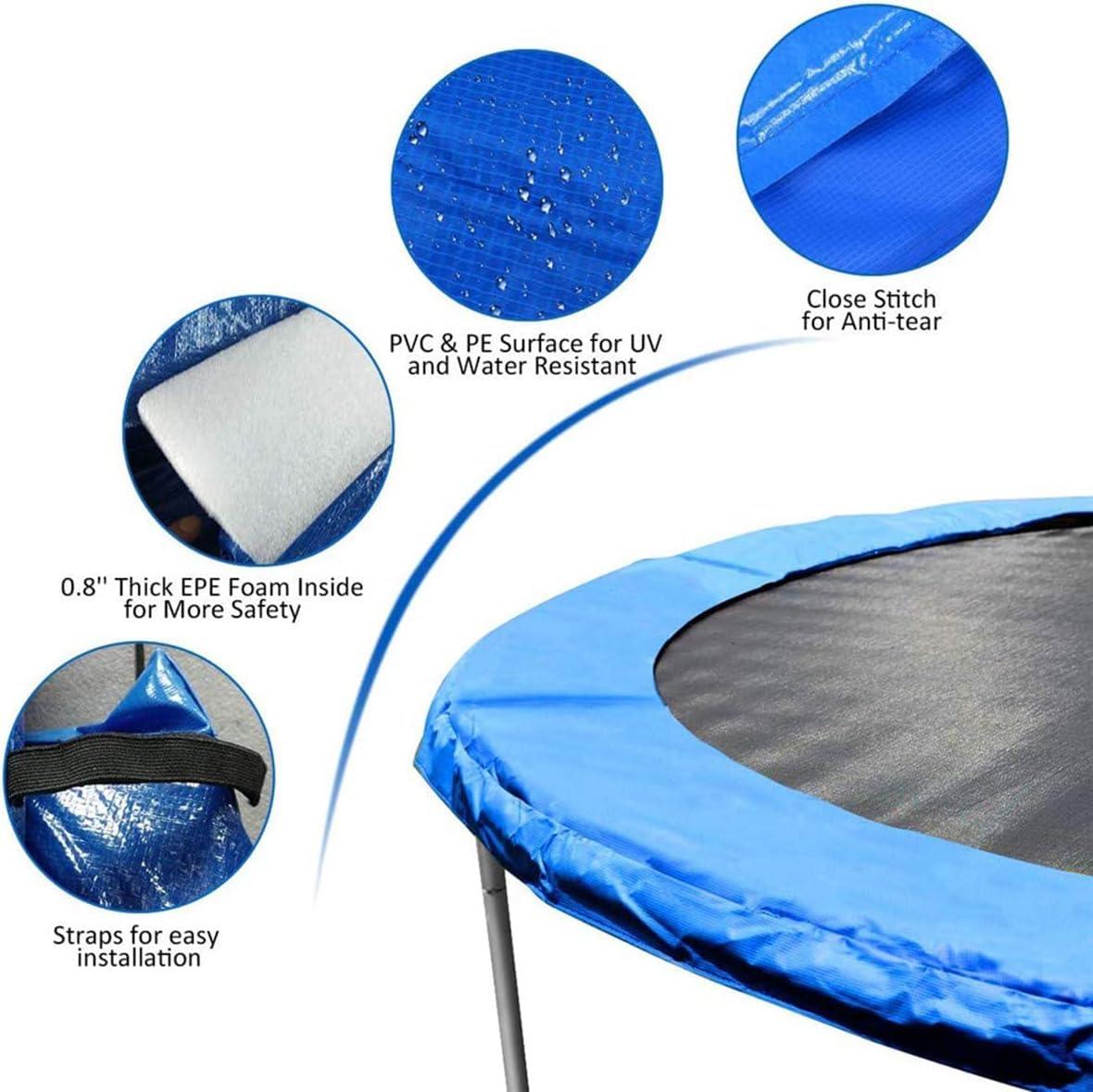 AMeLL Replacement Trampoline Cover 6ft 8ft 10ft 12ft 13ft 14ft Round Trampoline Replacement Mat Spring Cover (Color : Blue, Size : 16FT)