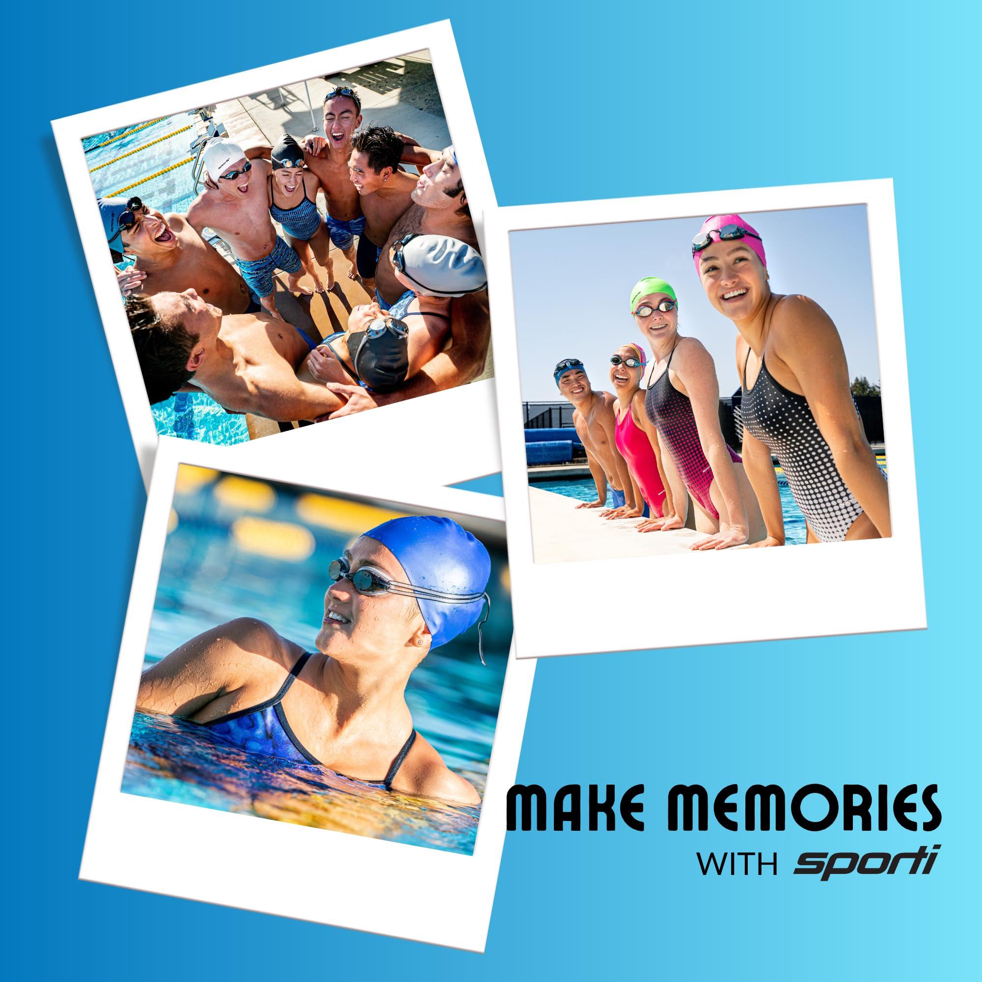 Sporti Sporti Multi Color Silicone Swim Cap - Pink/Yellow Sorbet