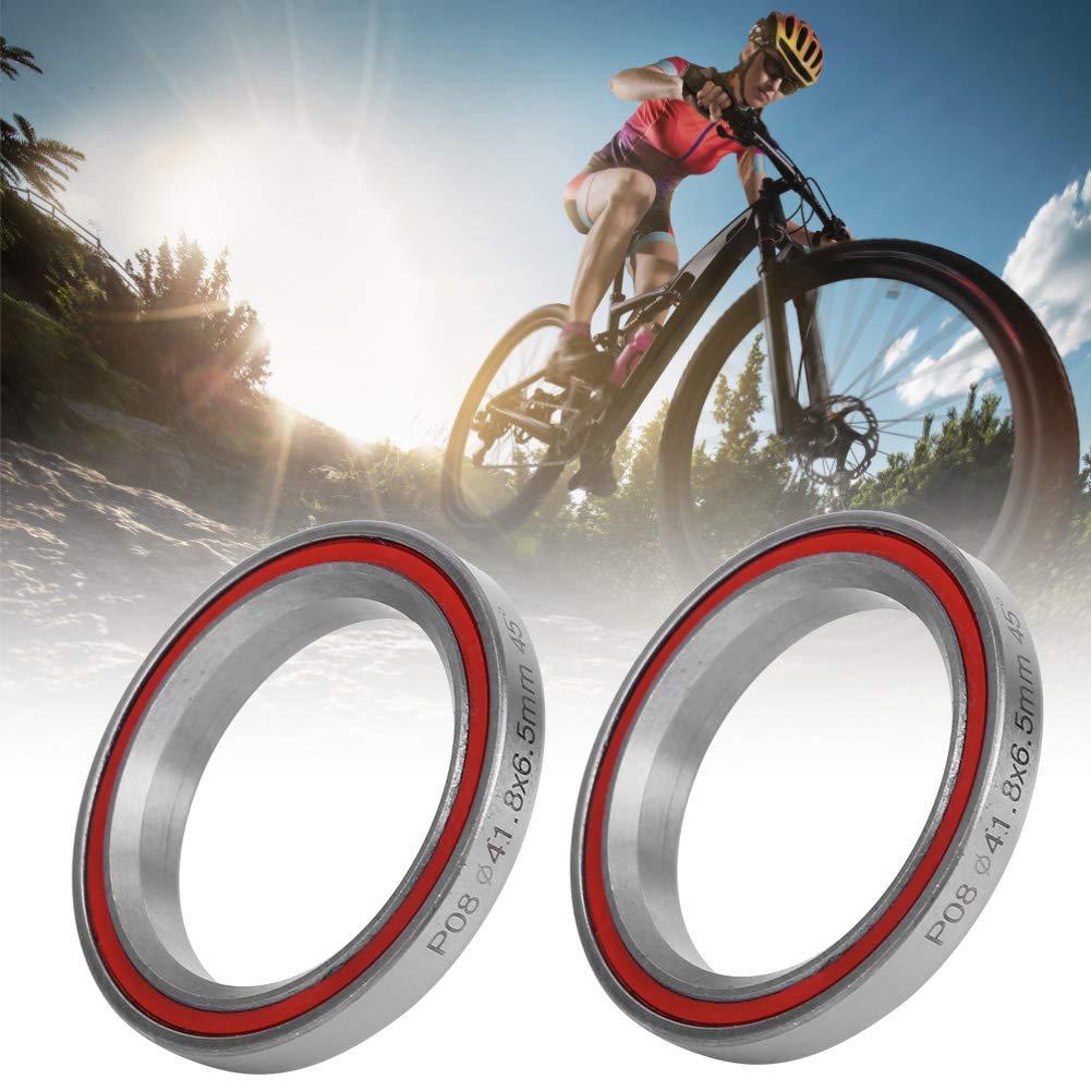 Pilipane Pilipane Heavy Duty Steel Mountain Bikes Bike Double Sealed Bearing Headset Bushings Repair Parts Accessory, 2PCS 41 8MM Bikes Bearing, 2PCS 41 8MM Bikes Bearing, Heavy Duty Steel MounBicycle Bearin
