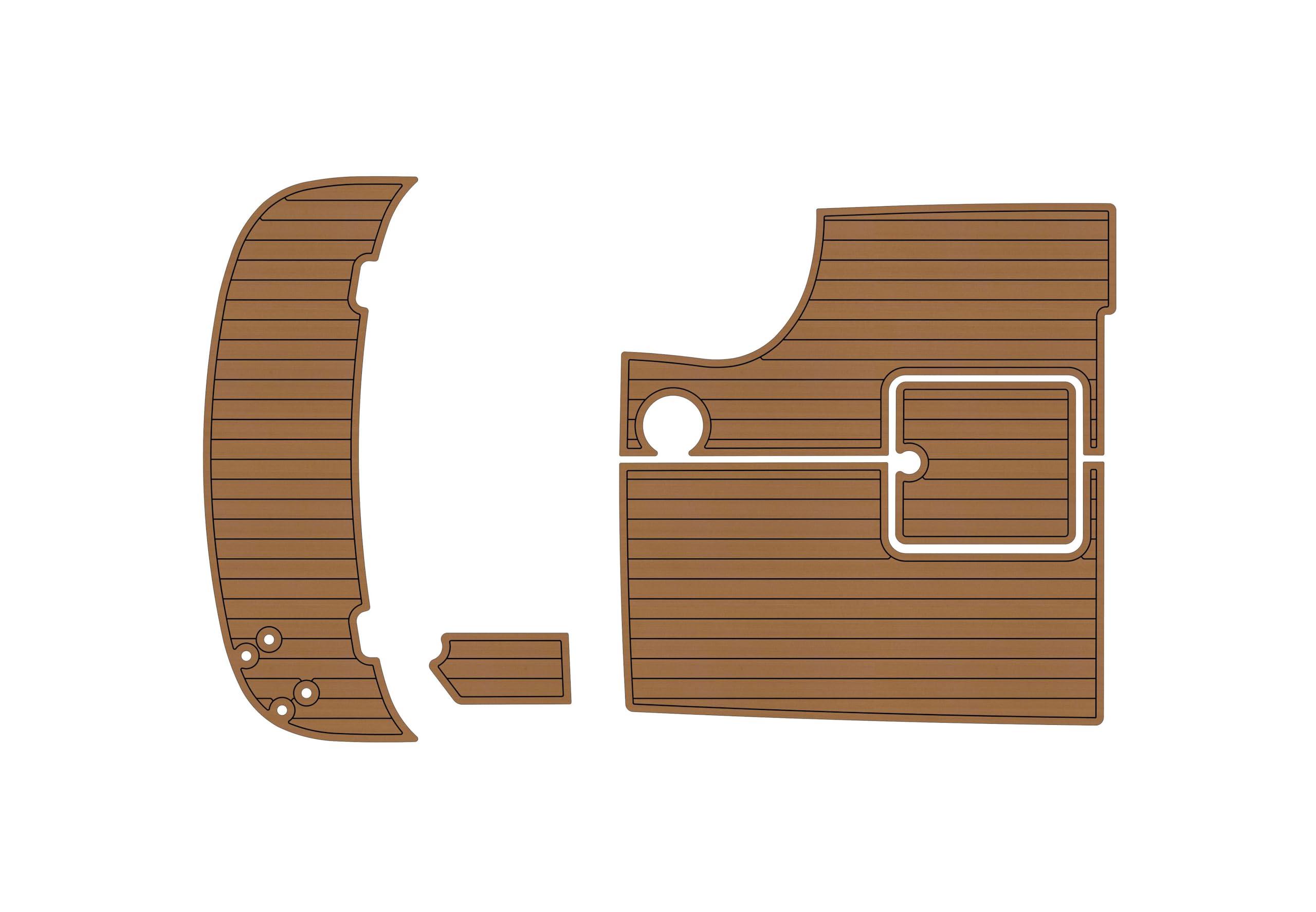 ATDEK ATDEK 2002-2007 Maxum 2400 SC cockpit & Swim platform 1/4 6mm eva Faux Teak Deck Surfing Boat Fishing Boat Motorcycle Hurts crapet Non-Slip mat Floor (Grey oveer purple)