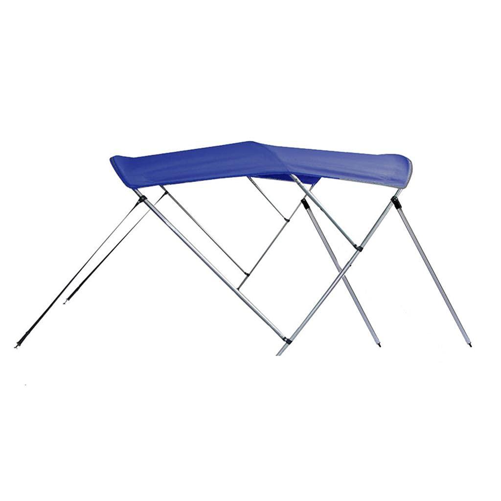 SBU SBU Royal Blue Aluminum 3-Bow Bimini Top Compatible for Larson SEI 180 SF O/B W/O TM for Model Years 2003-2009