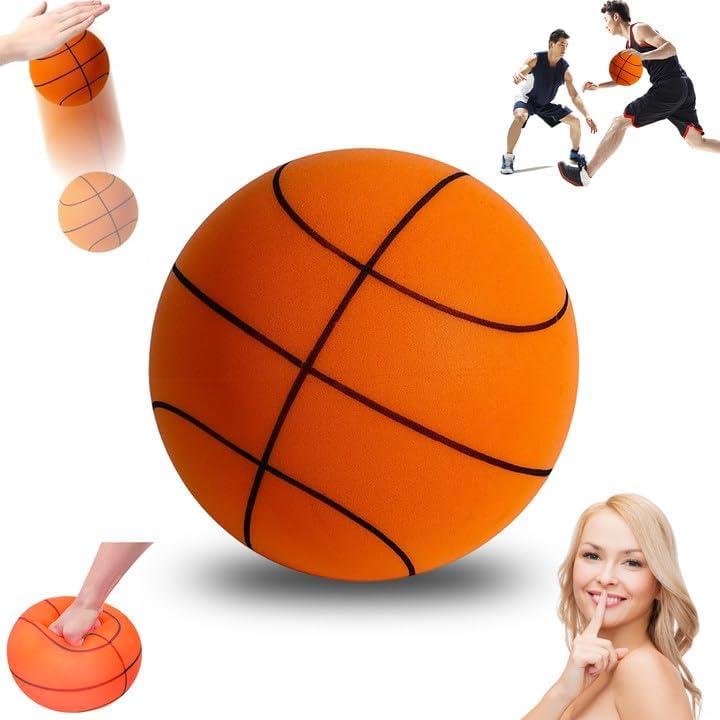 Ayyufe Ayyufe Silent Basketball Size 7 -Bouncy Basketball,Kids Training Dribbling Indoor Basketball,Non-deformable & Comfortable Touch Foam Basketball Gifts for Boys, Orange 1