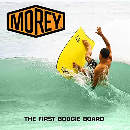 Morey Morey Mach 7 Bodyboard - PE Core, TC8 Deck, HDPE Slick, Single Power Rod Stringer, Crescent Tail, with Channels for Bodyboarding Surfing Waves Ocean Summer Fun Beach (42")
