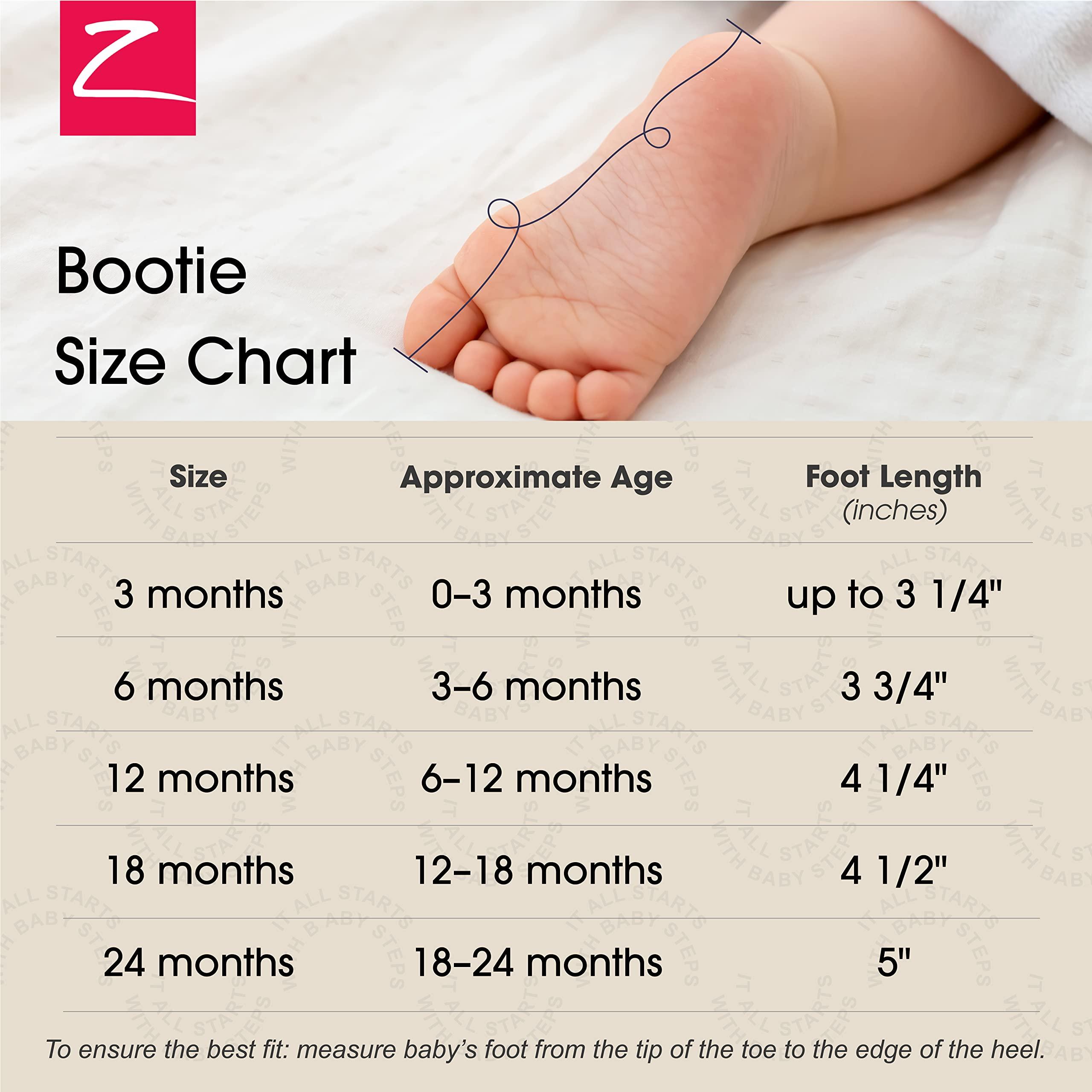 Zutano Zutano Unisex Cozie Fleece Baby Booties with Grippers, Baby Essentials, Baby Pink/Gray Heather, 24 Months