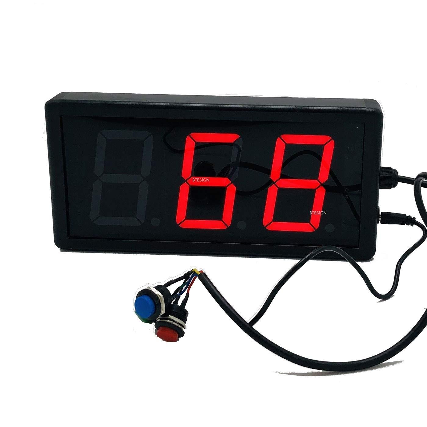 BTBSIGN BTBSIGN LED Lap Counter Up/Down Digital Counter with Buttons and Remote 3inch High