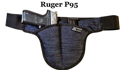 Don't Tread on Me Conceal and Carry Holsters Large - Denim Possum Pouch Crotch Carry Holster