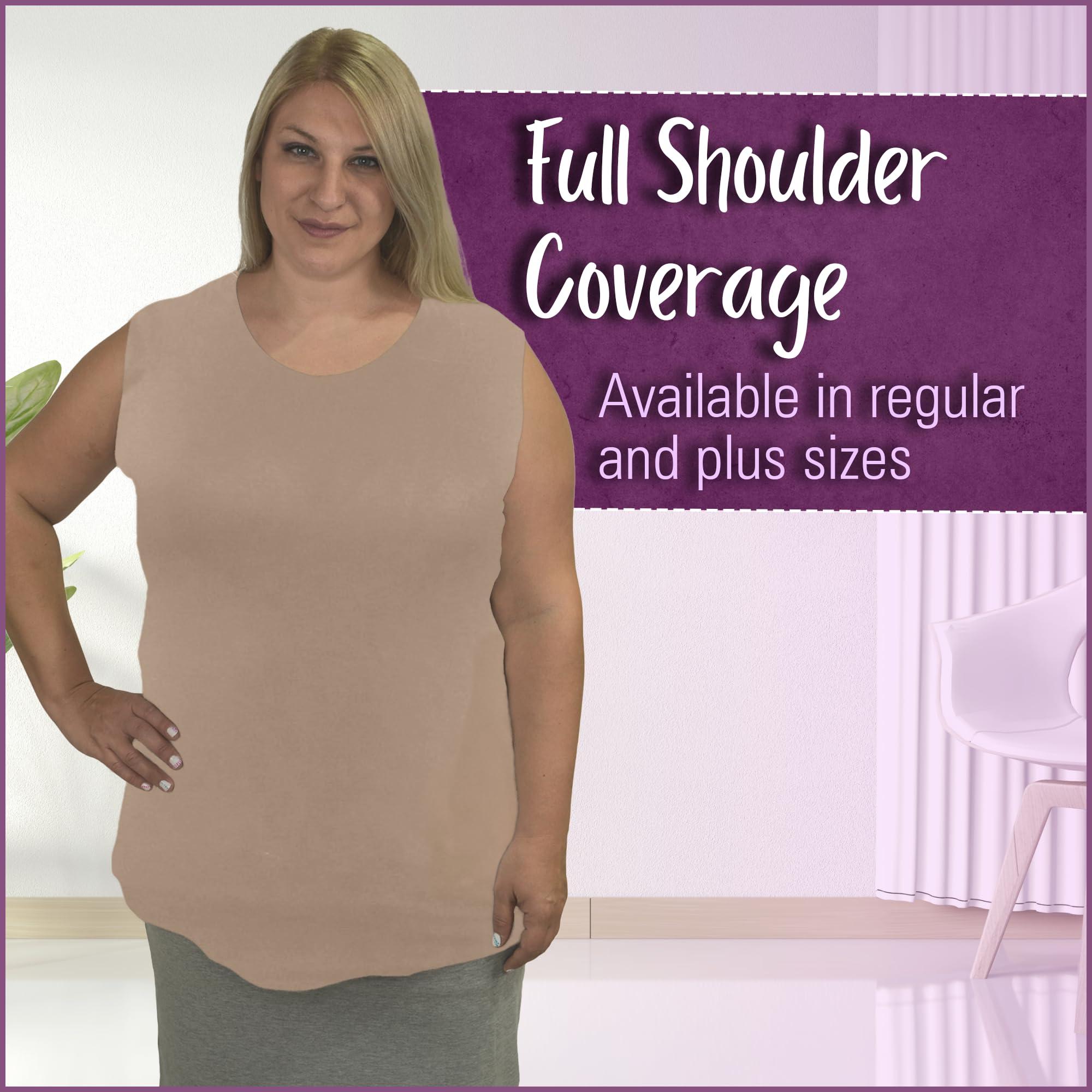 Kosher Casual Kosher Casual Modest High Neck Tank Top Full-Shoulder Sleeveless Tank Tops for Women's Comfort High Neck Top for Layering or Wearing Solo Sleeveless Tops for Women (Small, Beige)