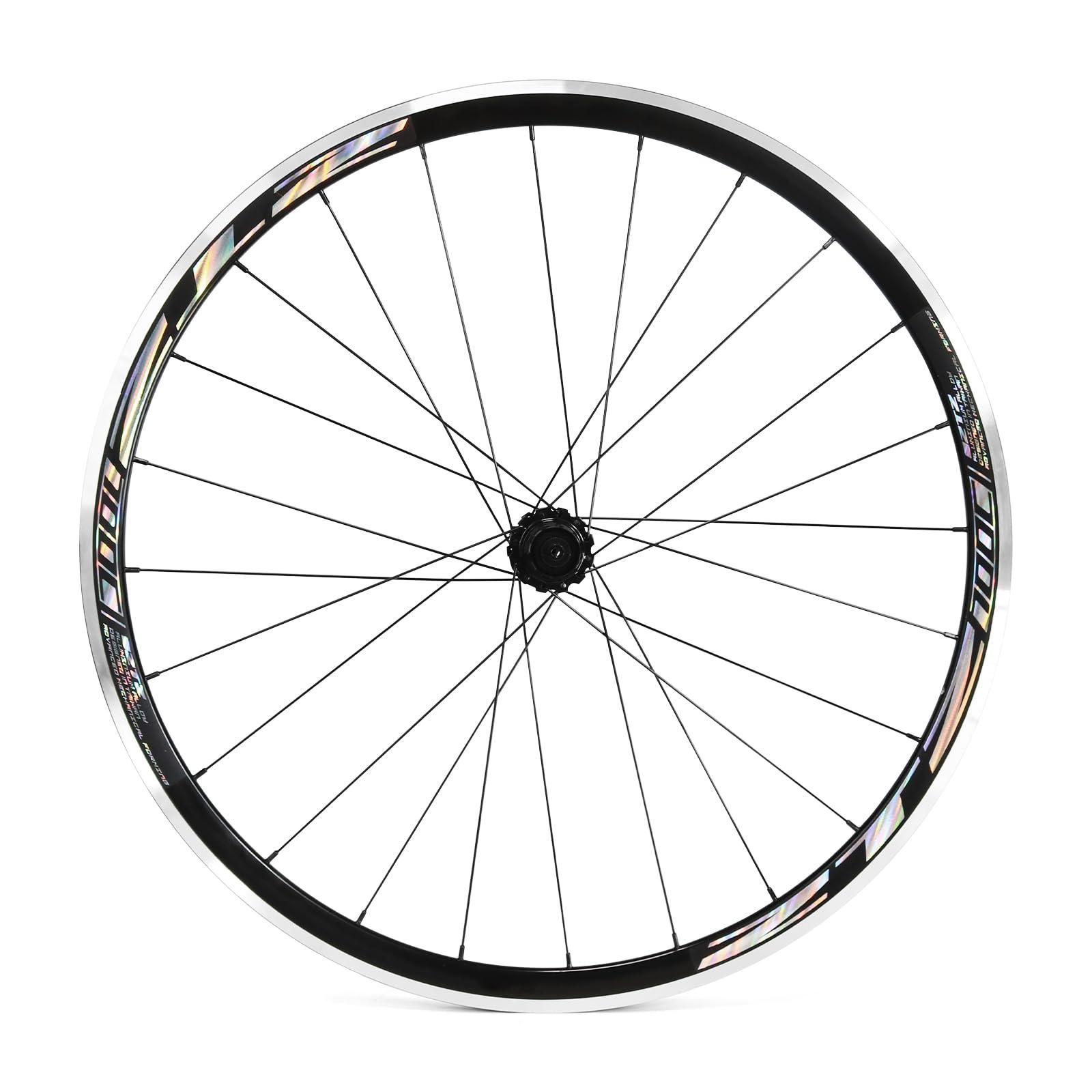 ZTZ ZTZ 700C Road Bike Wheelset, Ultralight Aluminum Alloy 30mm Road Bike Wheel, 20H Front/24H Rear High-Strength Bike Rims, 700c Clincher, Rim Brake, Compatible 8-12 Speed Cassettes (Only Rear Wheel)