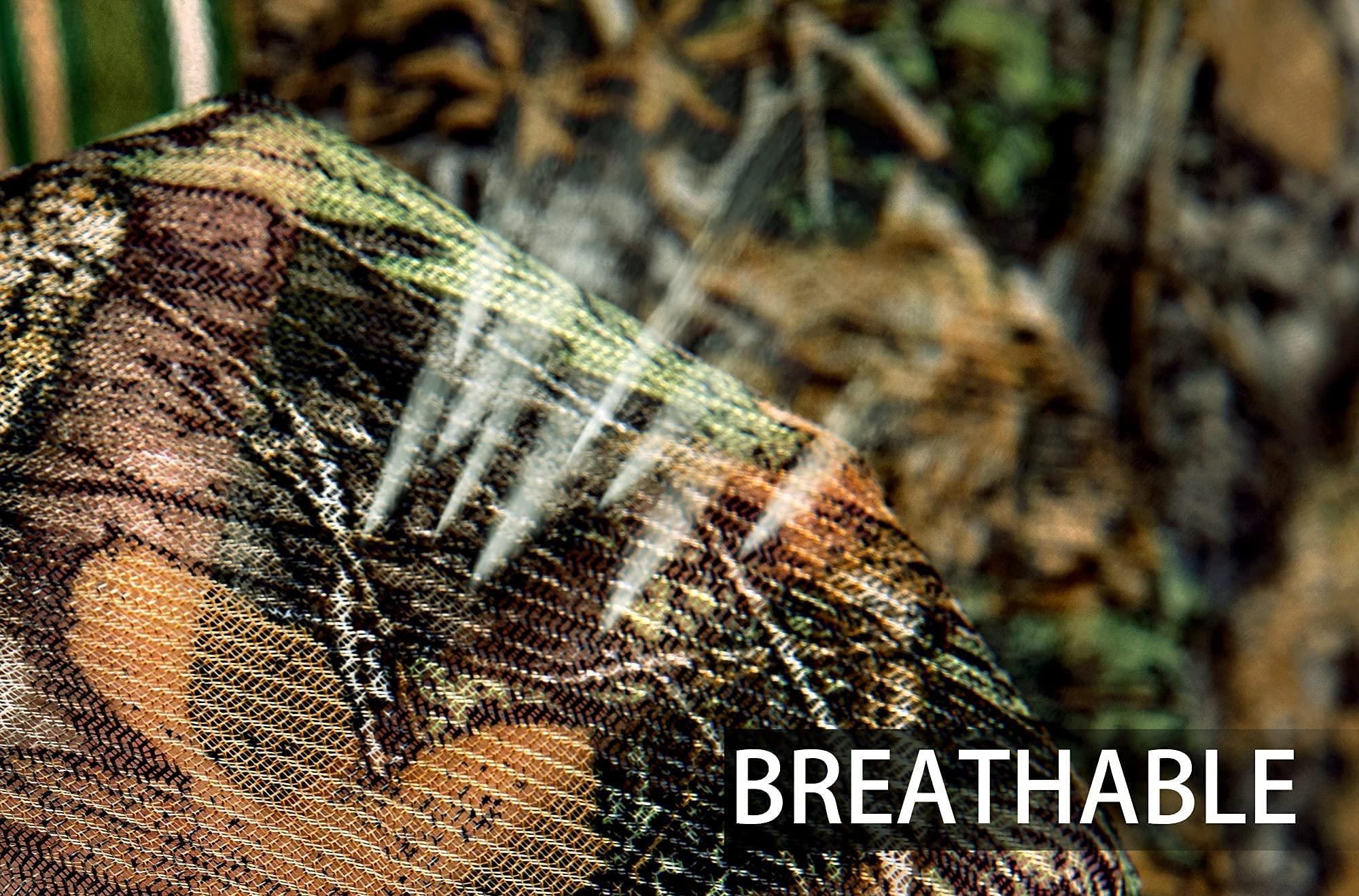 Ginsco Ginsco 3D Leafy Camo Poncho Camoflage Woodland Cape Lightweight Ghillie Suit for Men, Ghillie Hood for Turkey Hunting Bird Watching Military Training Outdoor Airsoft Wildlife Photography Halloween