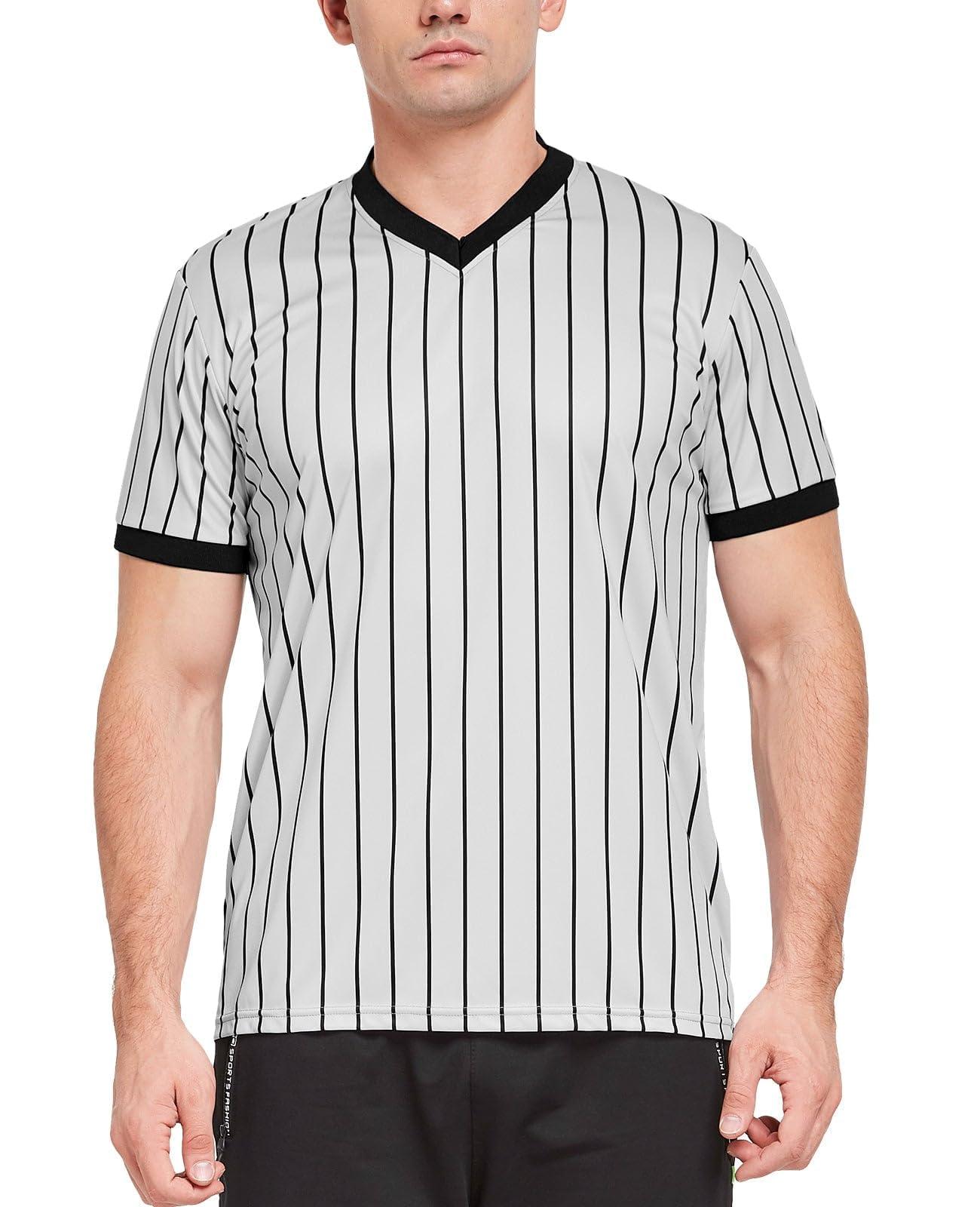 FitsT4 Sports FitsT4 Sports Basketball Officials Grey Wrestling V-Neck Performance Referee Shirt Ref Jersey Uniform Grey S
