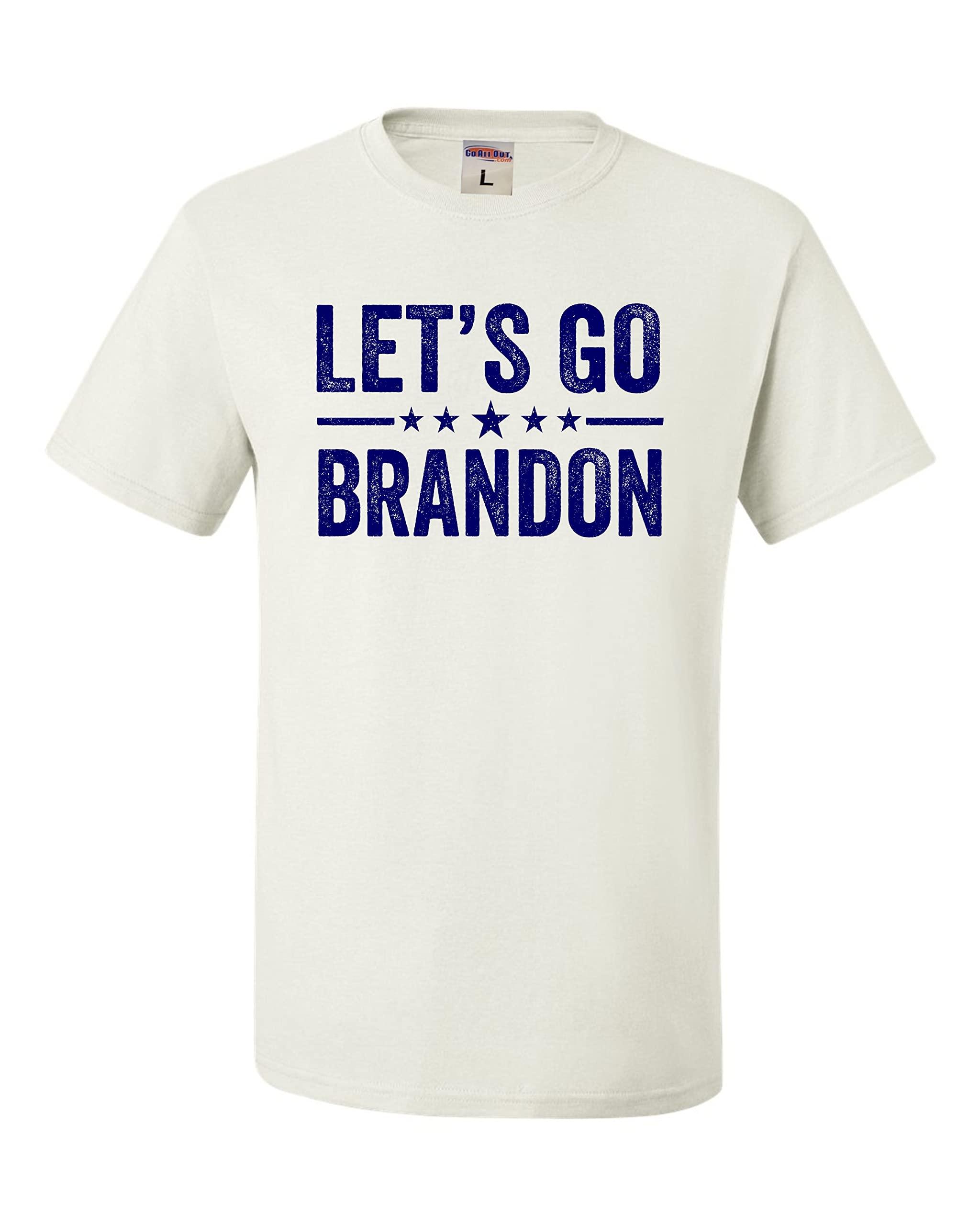 Go All Out XX-Large White Mens Classy Let's Go Brandon T-Shirt