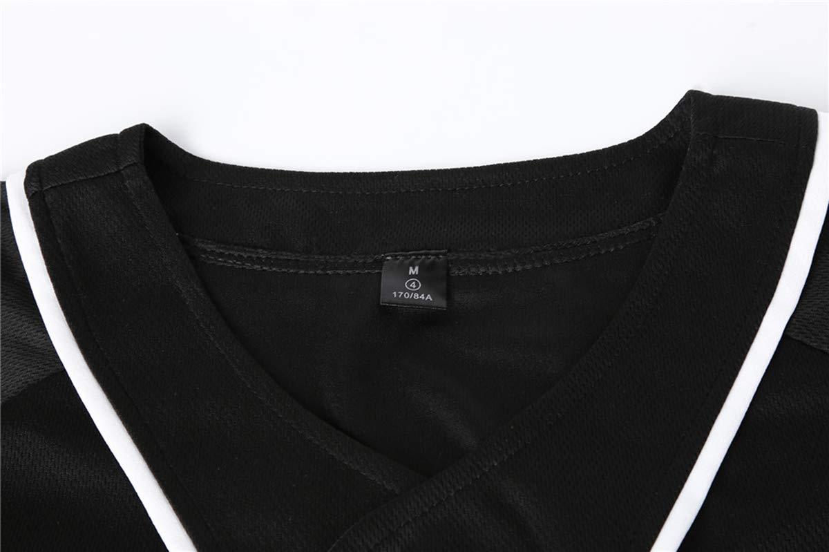 Qaedtls Kpop EXO Baseball Jersey Shirt Chen Chanyeol Baekhyun Sehun Kai T-Shirt XXL Black