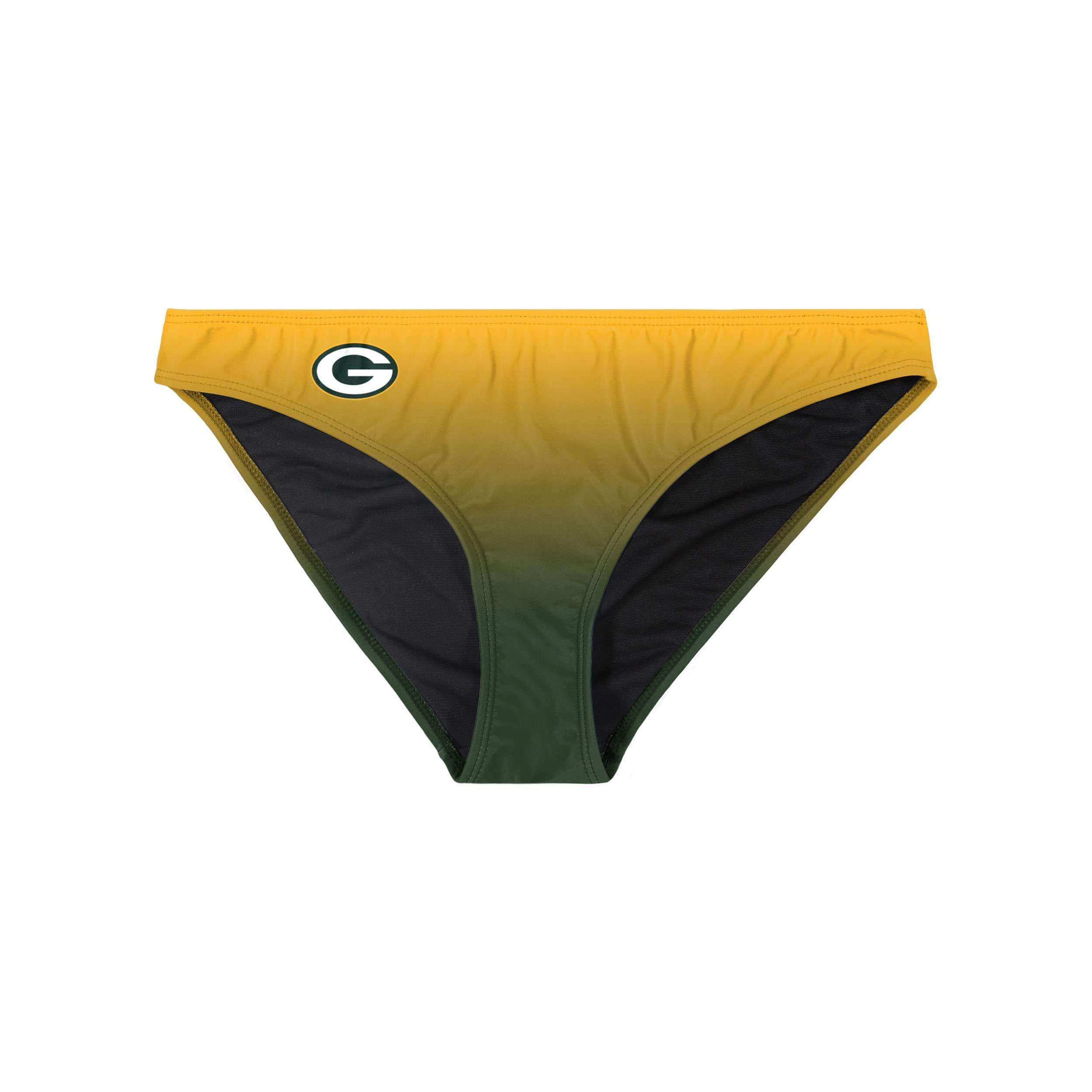 FOCO FOCO Women's NFL Team Ladies Bathing Swim Wear Suit, Gradient Big Logo-Bikini Bottom, Medium
