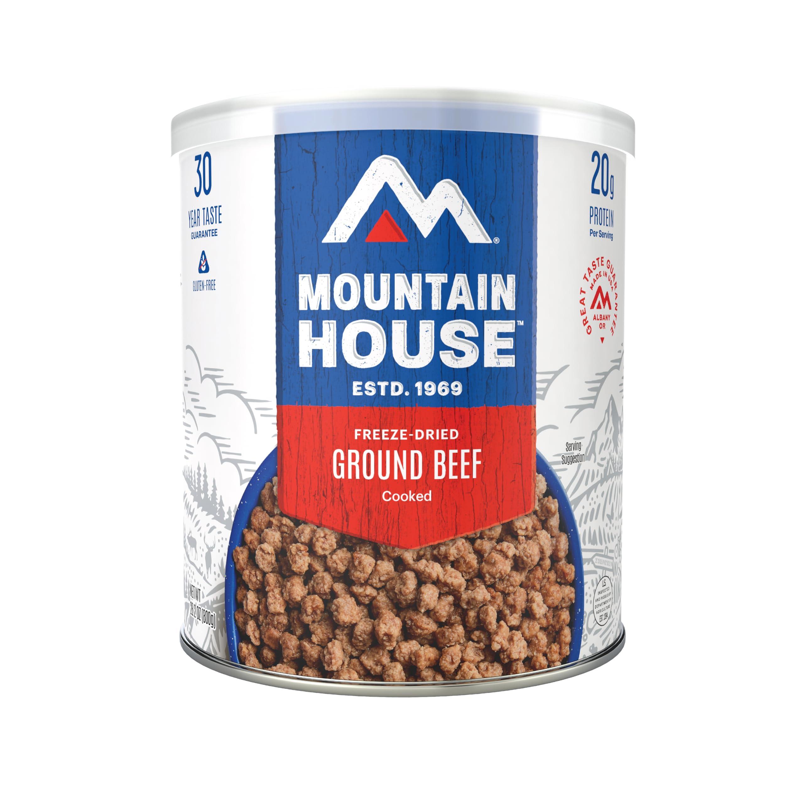 Mountain House Mountain House Cooked Ground Beef | Freeze Dried Survival & Emergency Food | #10 Can | Gluten-Free
