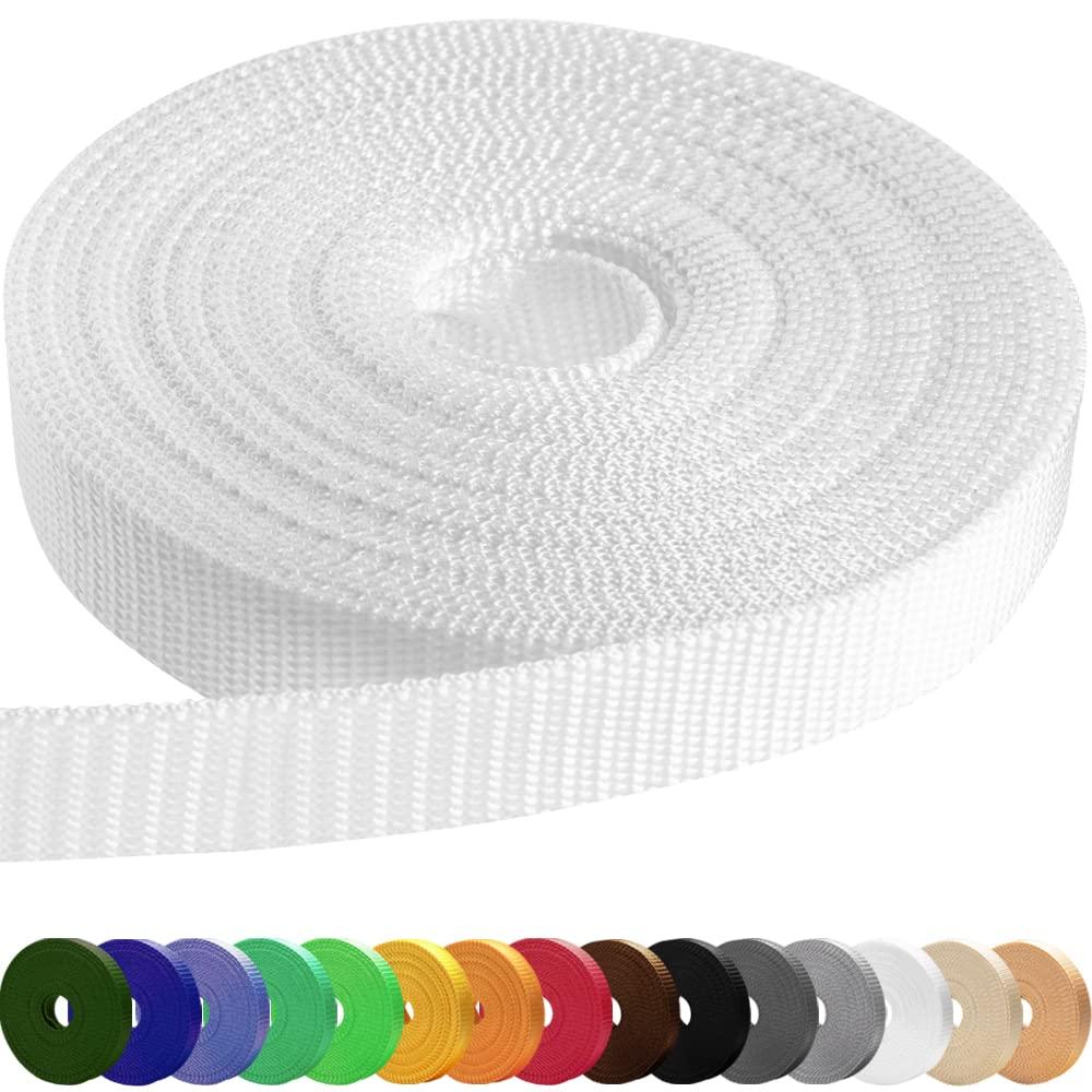 TECEUM TECEUM 2 Inch Webbing White 50 Yards 2 Heavy-Duty Wide Webbing for Climbing Outdoors Indoors Crafting DIY
