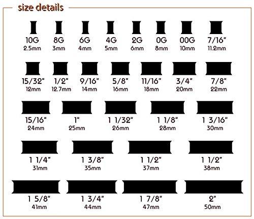 MoDTanOiz - Flesh tunnels 6 gauges 4mm 6g Plugs Ear gauges 6g Tunnels gauges Earring Plugs Ears Women Men Silicone 6g 6 Gauge 4mm