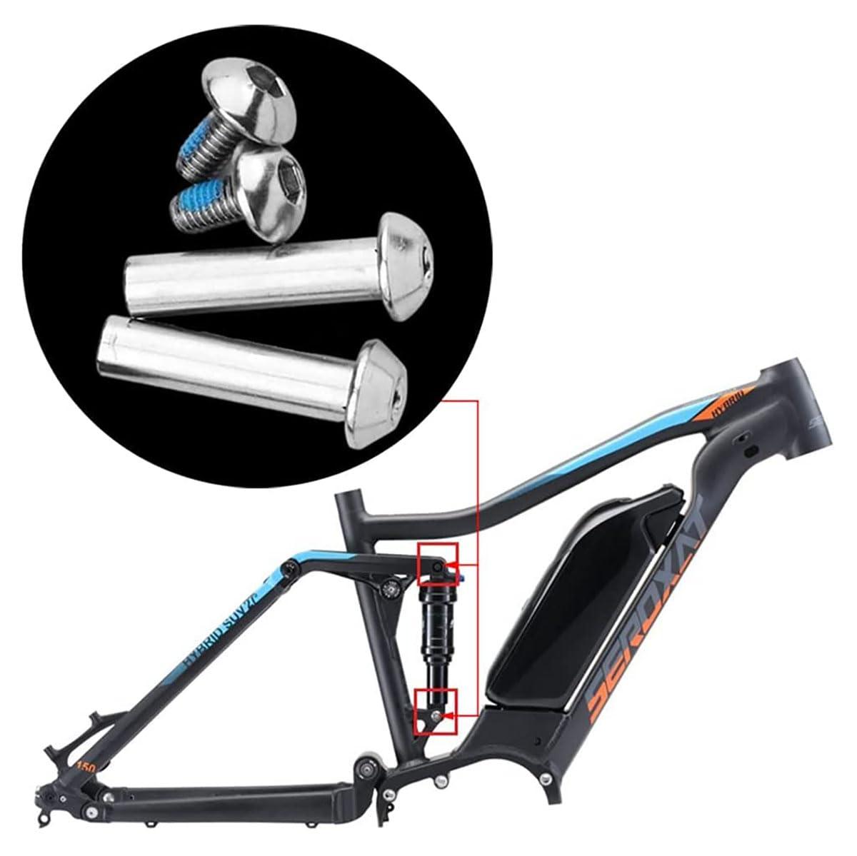 KTKEET Mountain Bike Shock Absorber Screw 21-86MM Bike Full Suspension Absorber Bolts Rear Shock Screws 2/4/10 PCS M8 Steel Strong Screws for E-bike,Scooter,Folding Bike (2PCS,52mm)