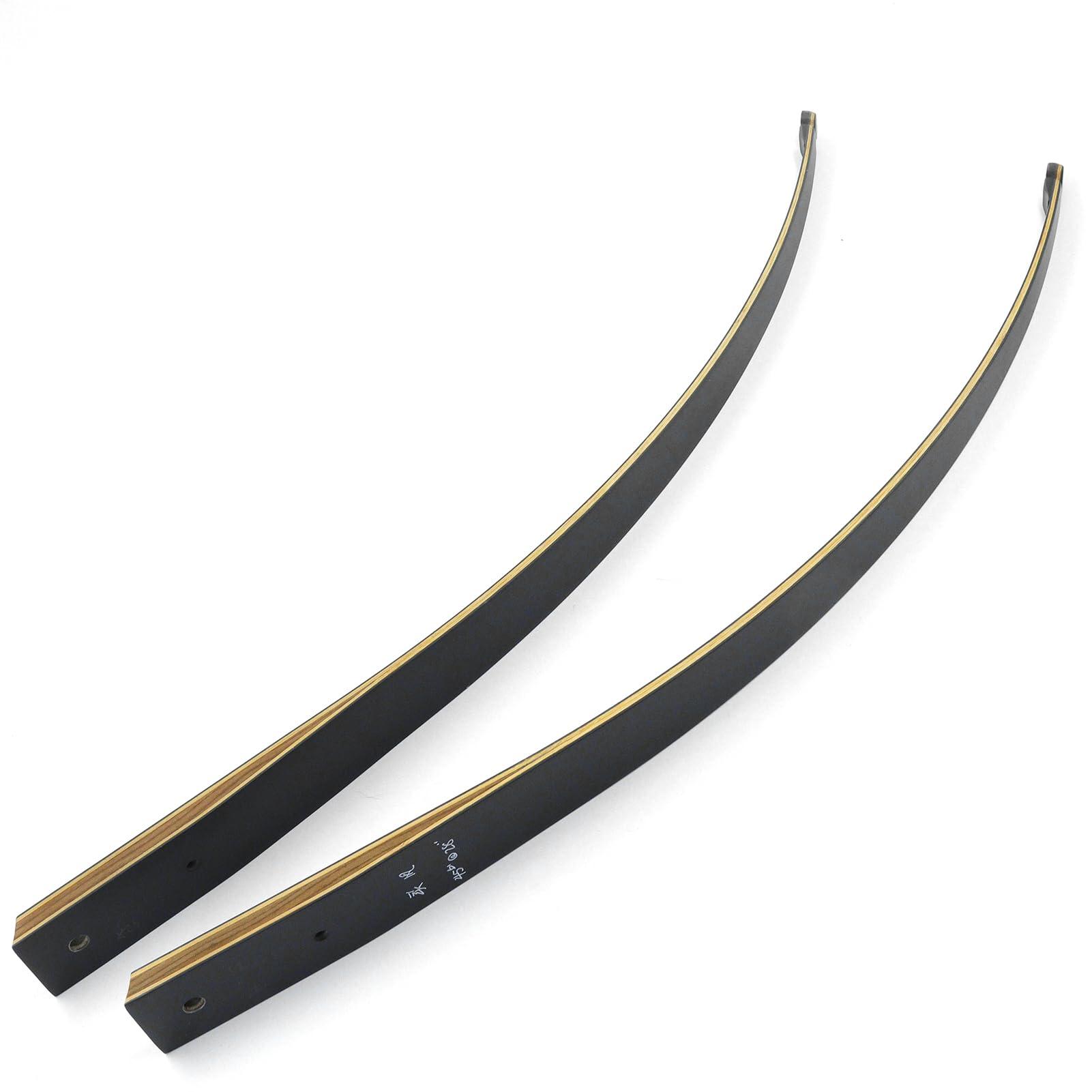 HANDBAIGE HANDBAIGE Replacement Longbow Limbs for 60'' Black Hunter Bow Riser 20-60lbs Archery Hunting Longbow Limb with Hard Maple (45LBS)