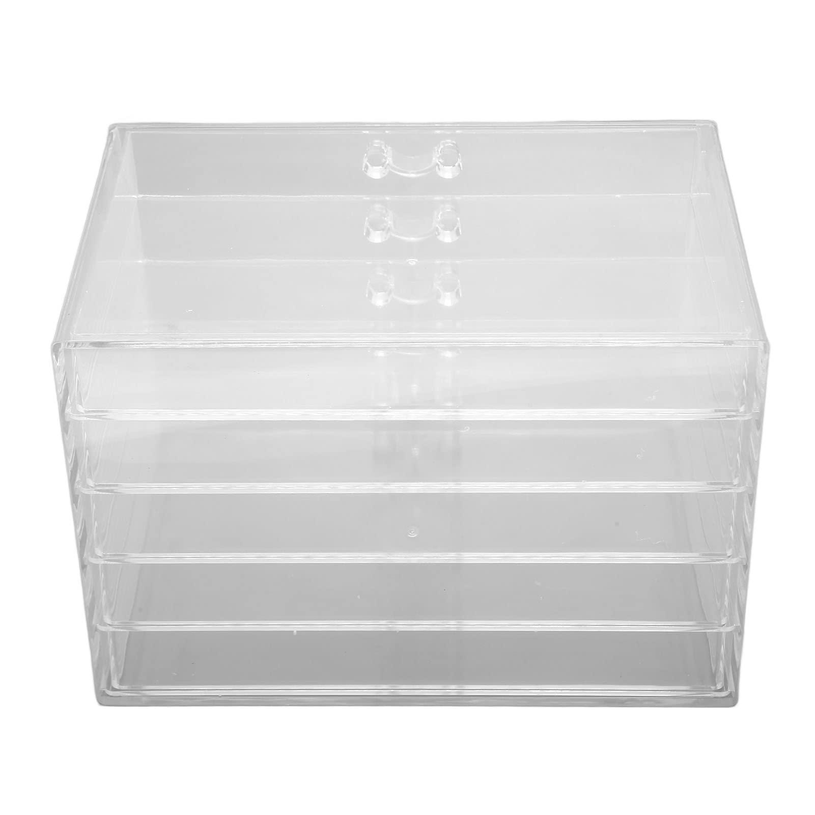 JUOPZKENN Acrylic Jewelry Box Earring Storage Box Clear Jewelry Organizer Display Box for Rings and Earrings, Plastic Transparent Storage Jewelry Box Organizer Trays Lipstick Storage Holderfor Women Girls