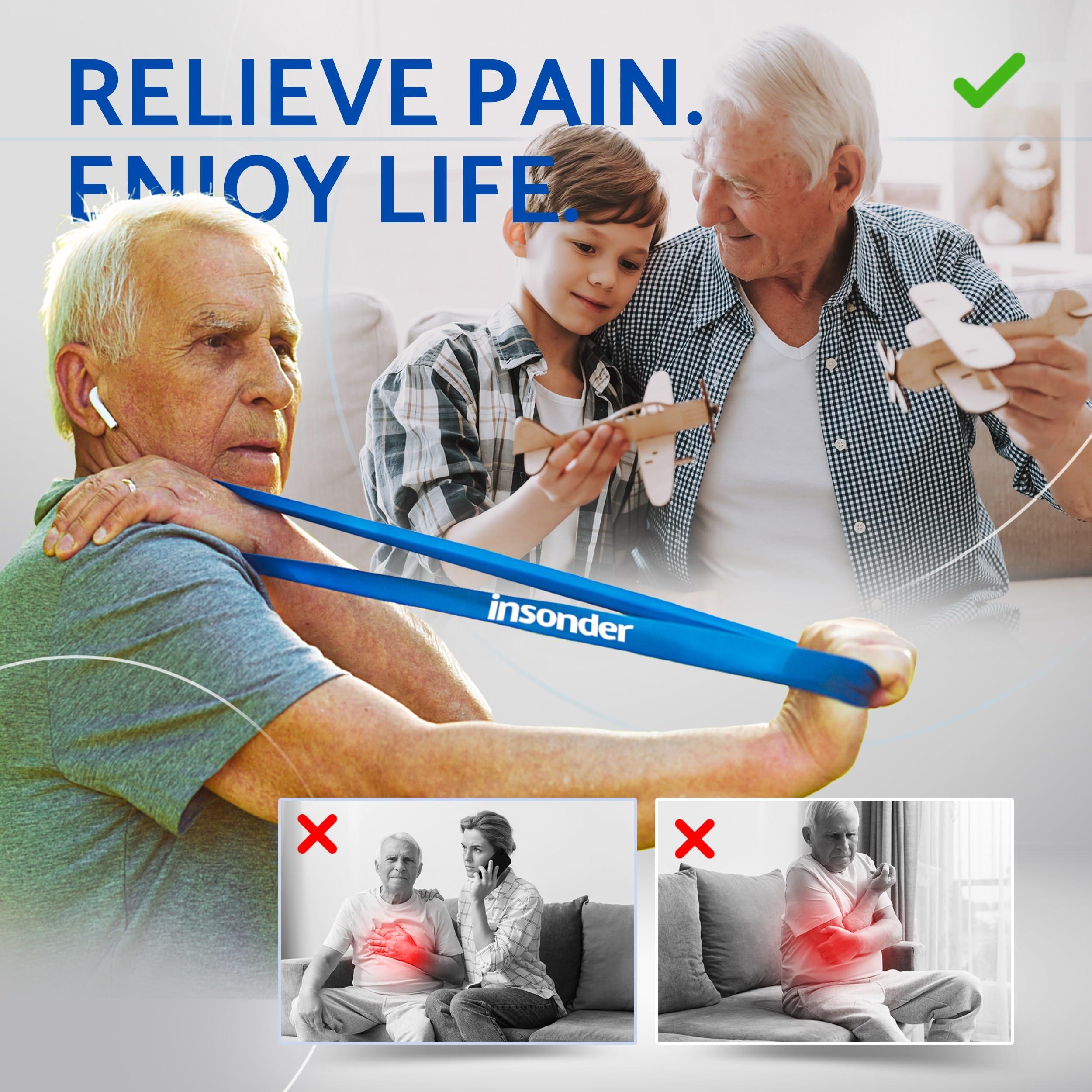 Insonder Insonder Resistance Band Set of 5 - Resistance Bands for Working Out - Exercise Bands Resistance - Workout Bands & Elastic Band - Stretch Bands for Exercise - Fitness Bands, Booty Bands Leg Exercise