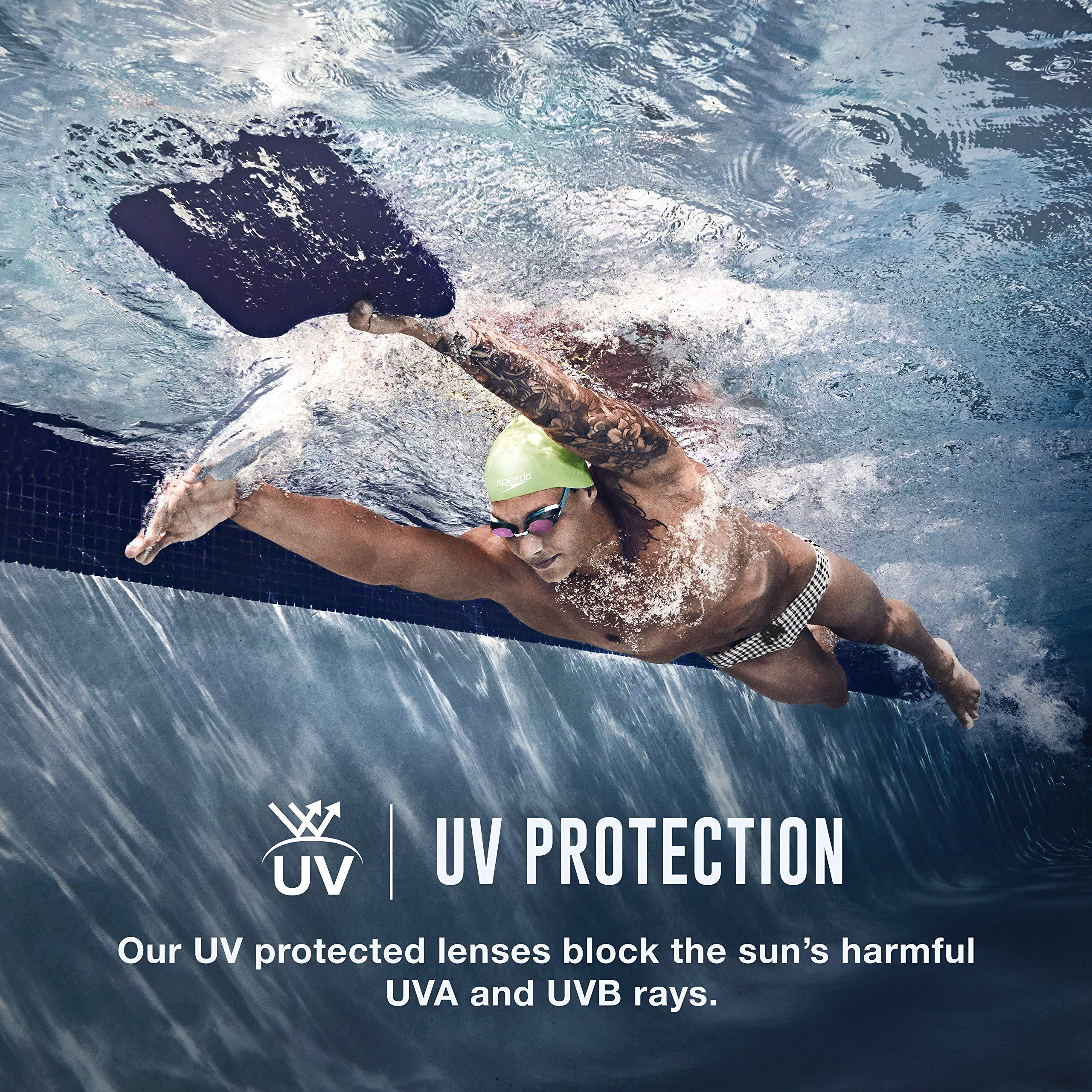 Speedo Speedo Unisex-Adult Swim Goggles Mirrored Vanquisher 2.0, Silver, One Size