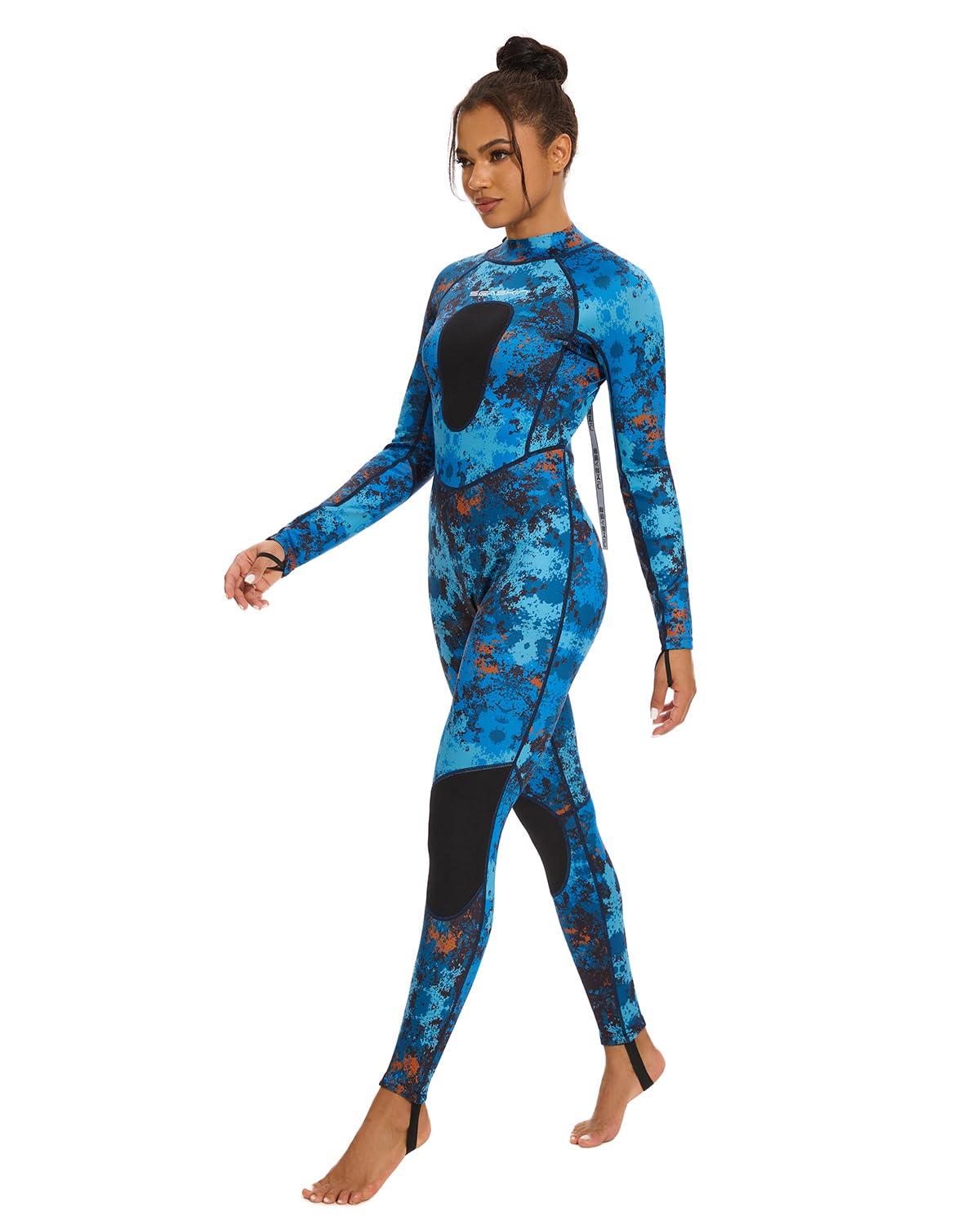 Seaskin Seaskin Spearfishing Wetsuit for Womens, 1.5mm 3mm Neoprene Full Body Diving Suits