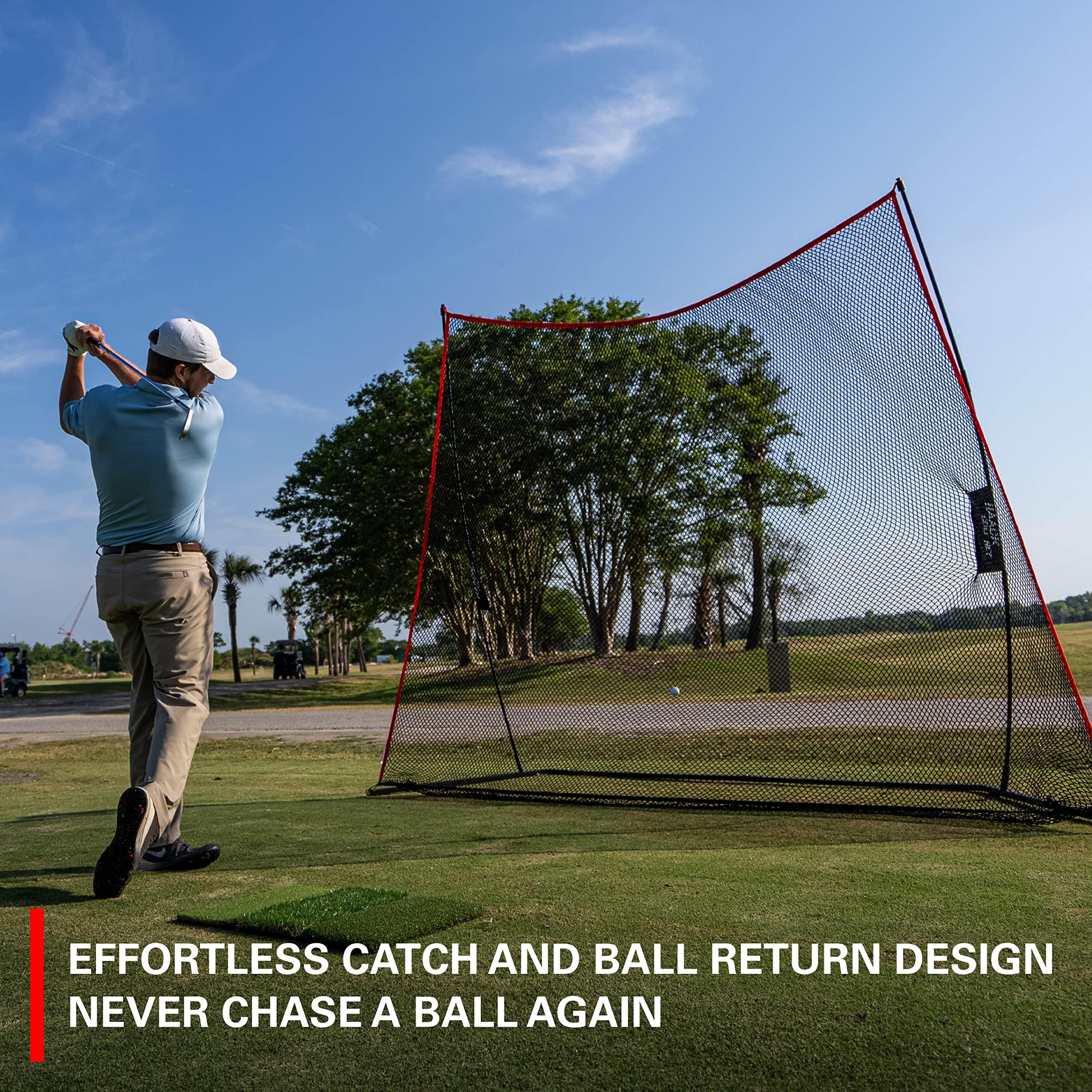 Rukket Sports Rukket Haack Golf Net | Practice Driving Indoor and Outdoor | Golfing at Home Swing Training Aids | by SEC Coach Chris Haack | Choose from 10x7 Hitting Net, 7x7 Hitting Net, or Protection Side Nets