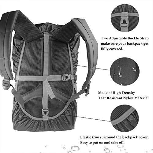Frelaxy Frelaxy Hi-Visibility Backpack Rain Cover with Reflective Strip 100% Waterproof Ultralight Backpack Cover, Storage Pouch, Anti-Slip Cross Buckle Strap, for Hiking, Camping, Biking, Outdoor, Traveling