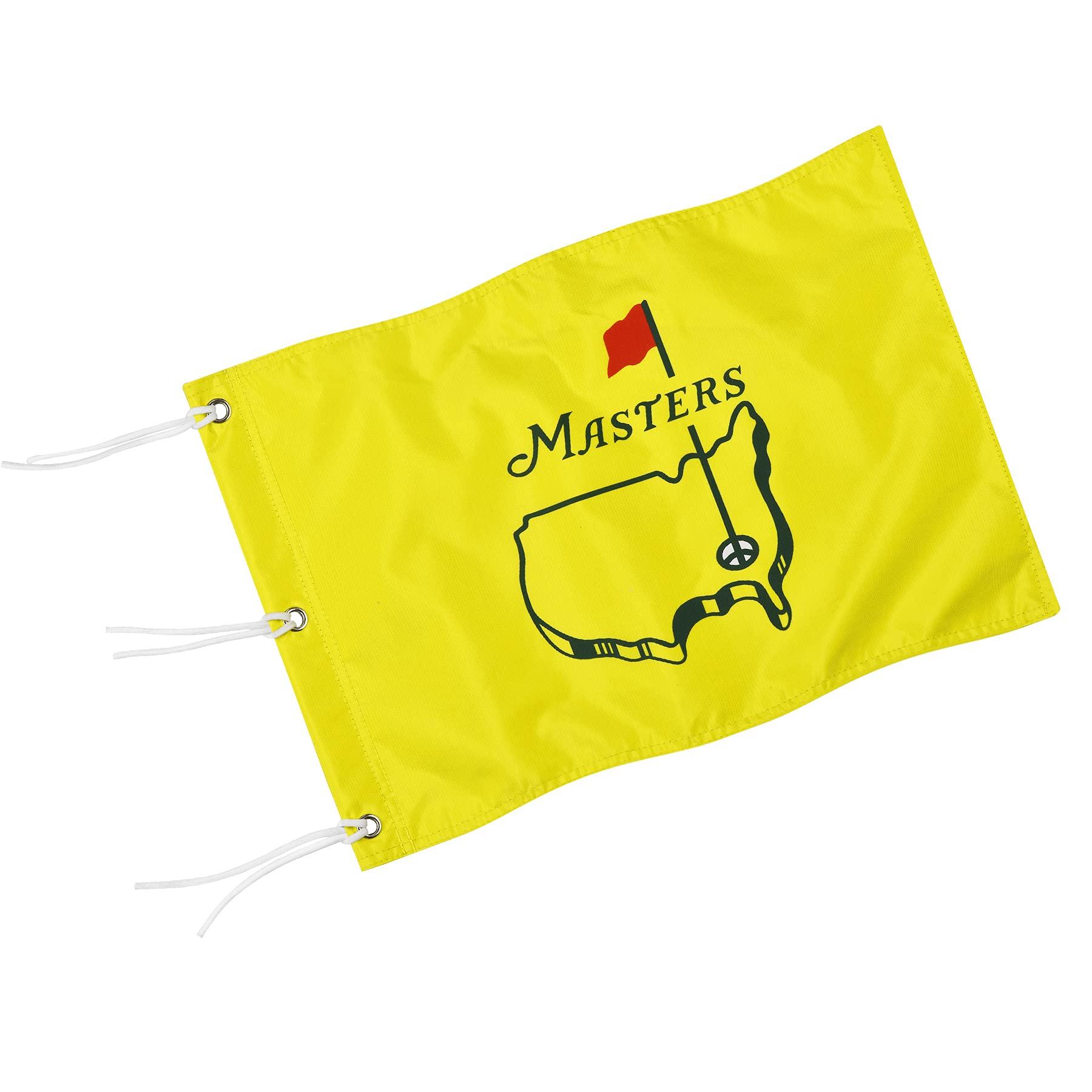 COGOLFING COGOLFING Golf Flag with Grommets, Double-Side Printed Augusta National Flag, 420D Nylon Golf Pin Flags, Putting Green Flags for Golf Course Driving Range Collection, 14\" H x 20\" L, Yellow