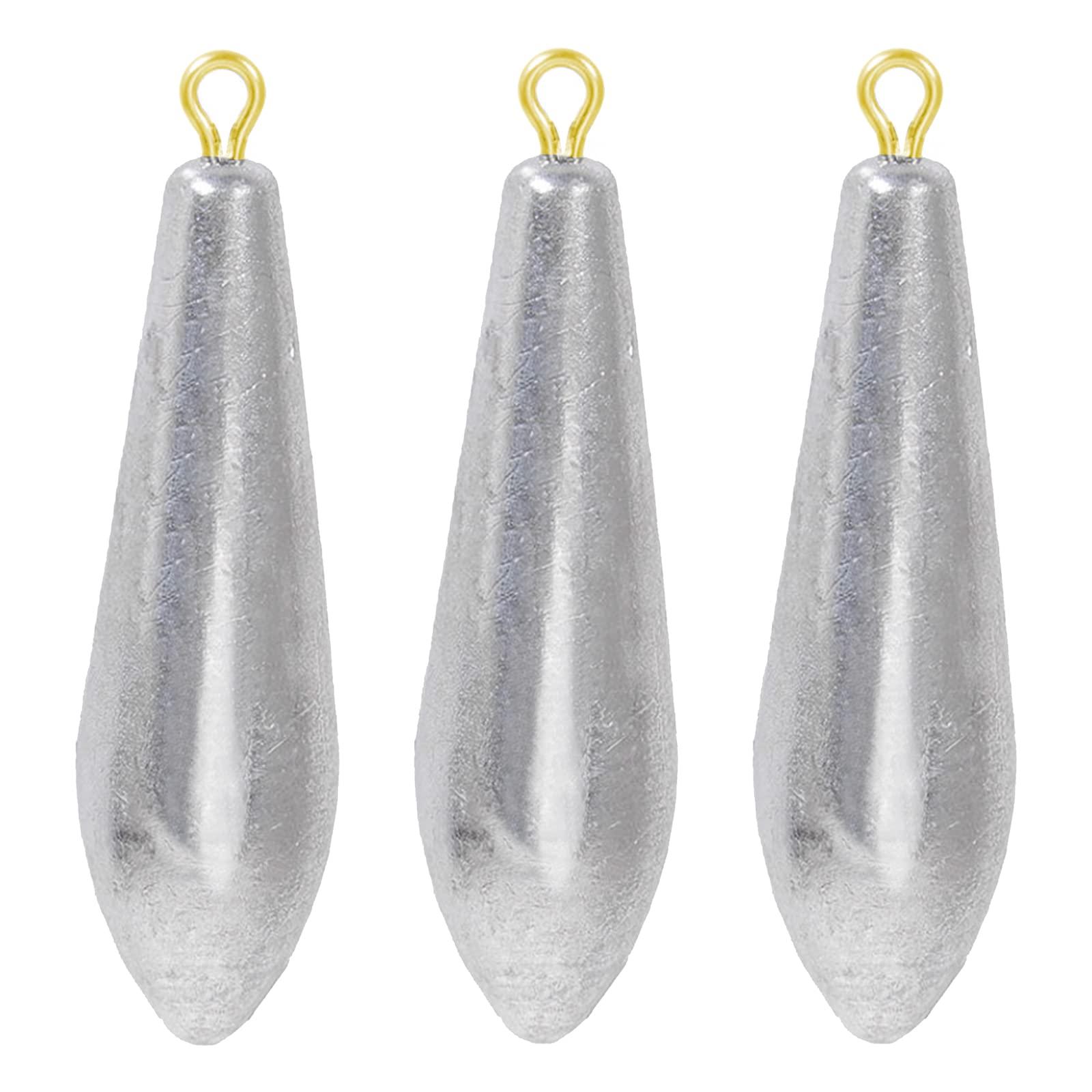 AMYSPORTS AMYSPORTS Drop Shot Fishing Weights Kit Lead Freshwater Fishing Sinkers Bass Casting Removable Fishing Weights Saltwater Streamlined 8pcs 1.8oz