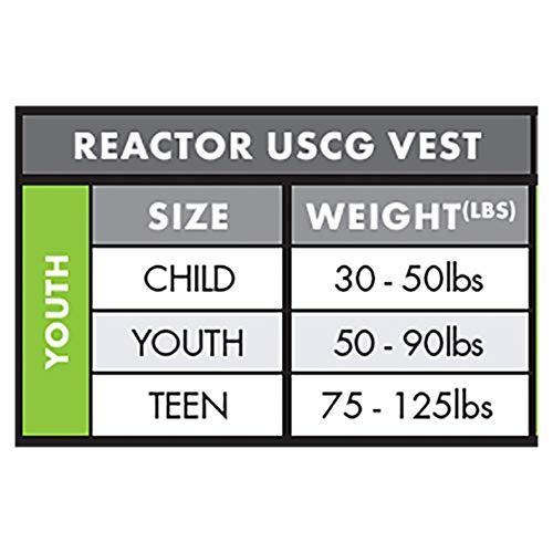 O'Neill Wetsuits O'Neill Teen Reactor USCG Life Vest Dayglo/black/flint,75-125 lbs