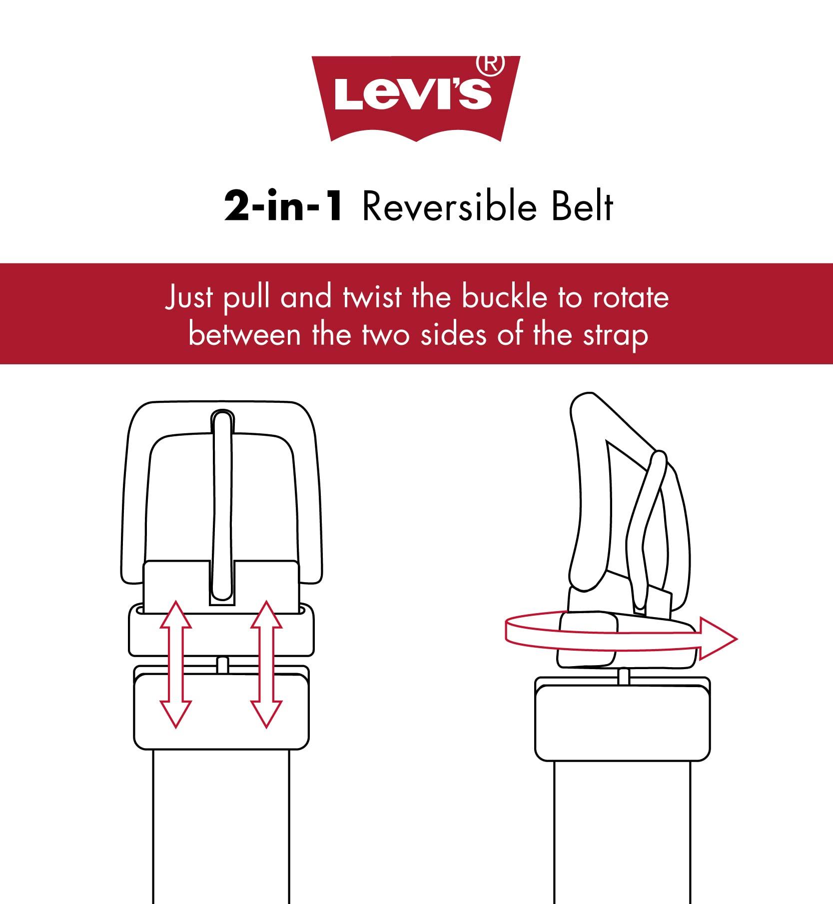 Levi's Levi's Men's Reversible Casual Jeans Belt, Brown/Black 1, Medium (34-36)