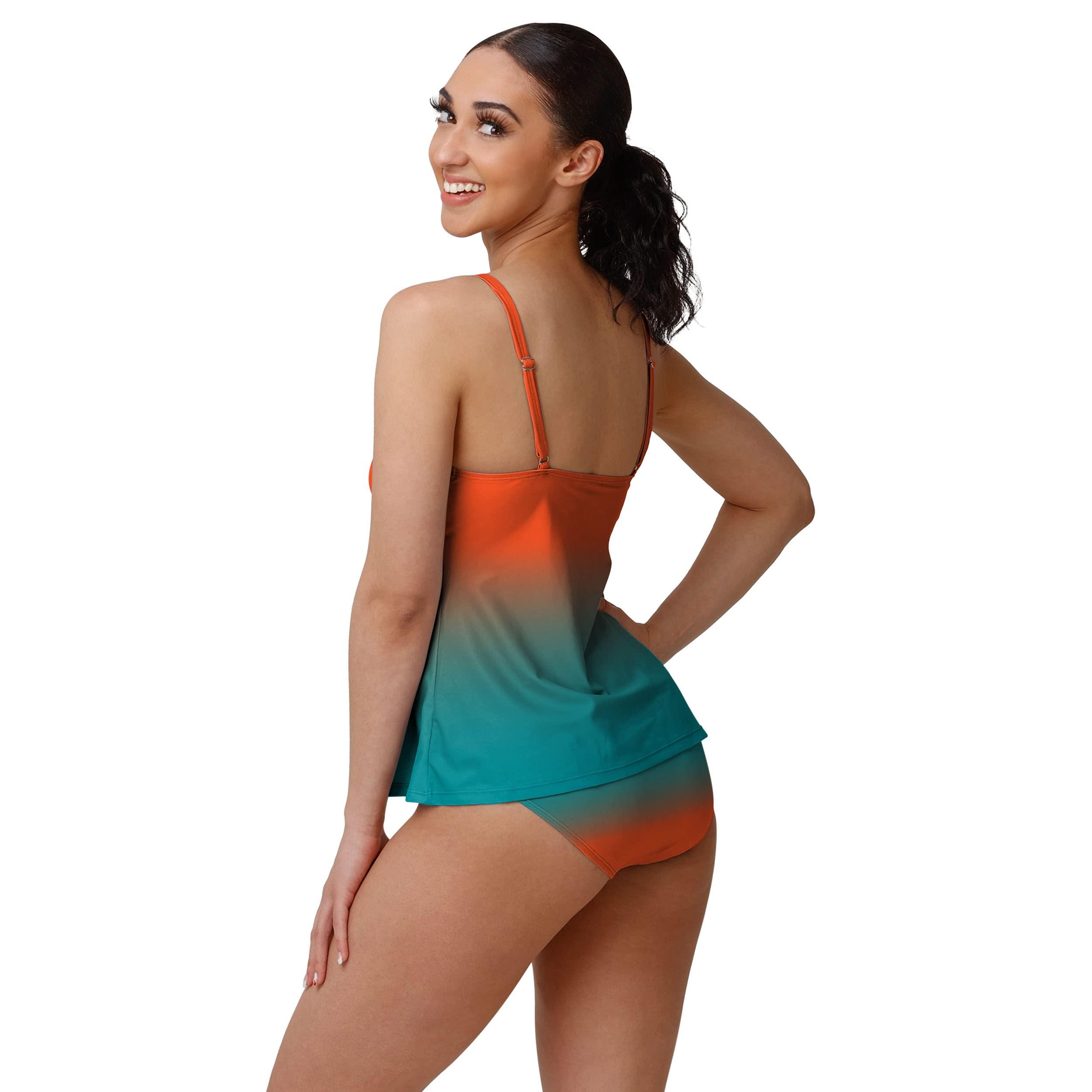 FOCO FOCO Women's NFL Team Logo Ladies Bathing Swim Wear Suit, Gametime Gradient-Bikini Bottom, Large