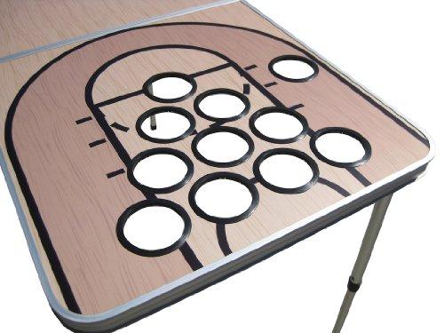 The Pong Squad Basketball Court NBA Beer Pong Table with Predrilled Cup Holes