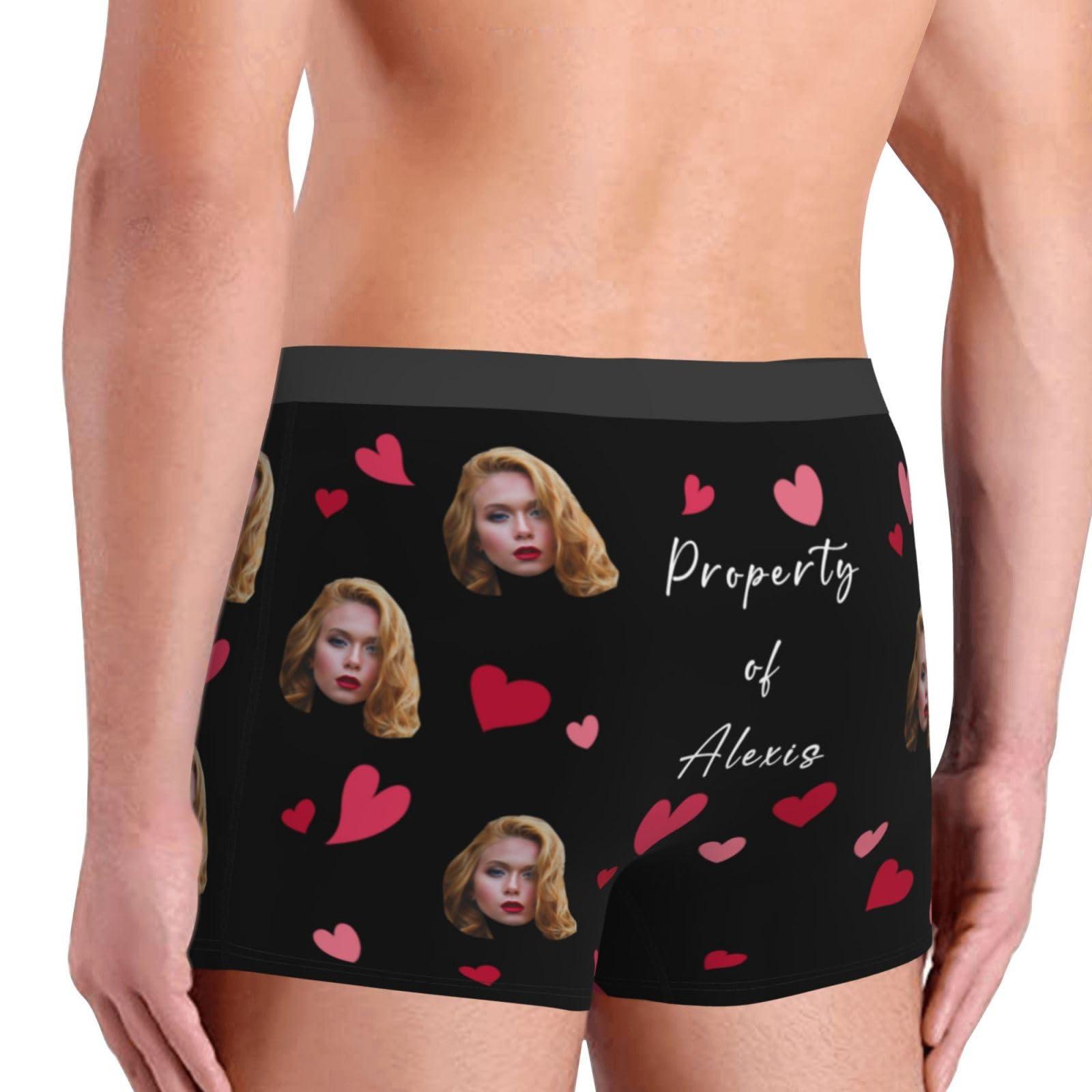 Byxhuc Byxhuc Custom Underwear for Men, Personalized Boxers with Face, Funny Boxer Briefs, Gifts for Husband Son Boyfriend on Birthday Anniversary Christmas